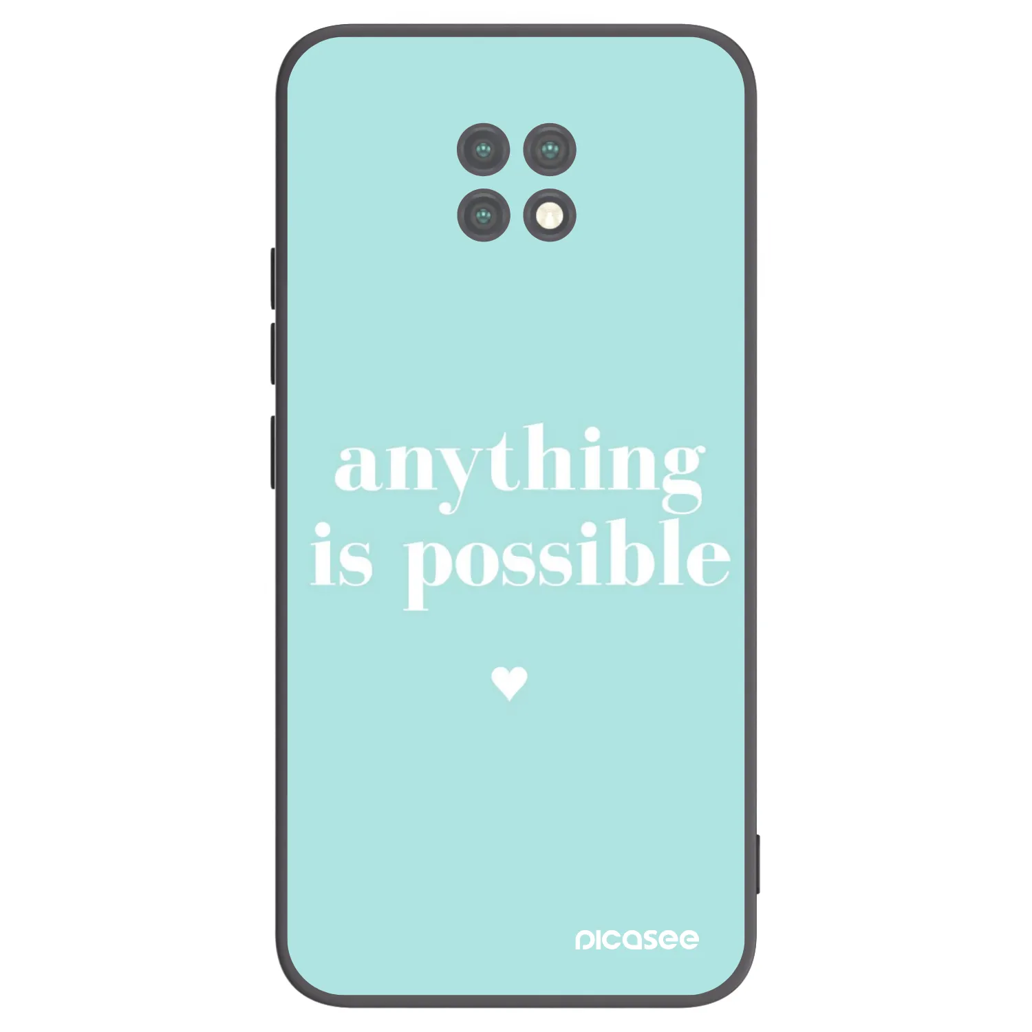 Picasee Μαύρη θήκη σιλικόνης για Xiaomi Redmi Note 9T - Anything is possible