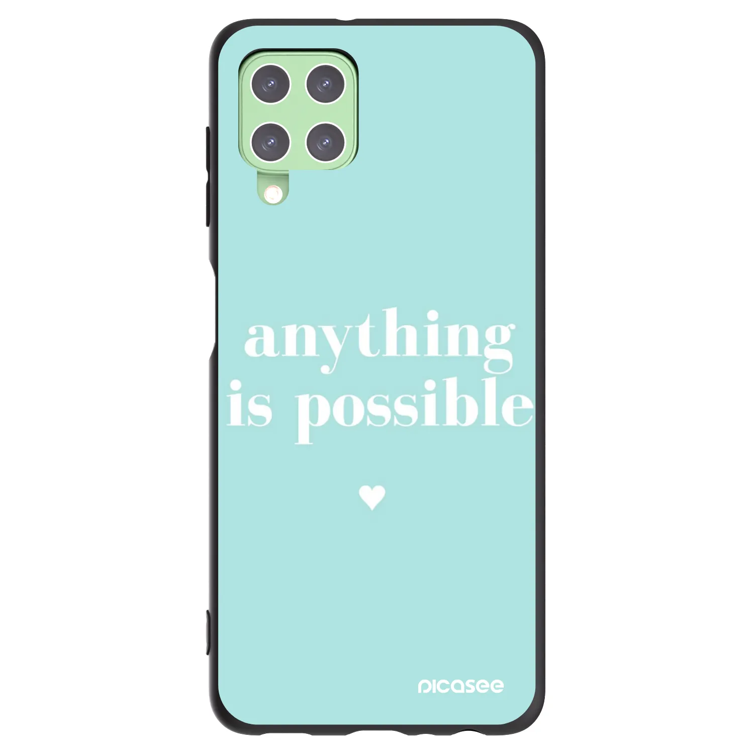 Picasee Μαύρη θήκη σιλικόνης για Samsung Galaxy A22 A225F 4G - Anything is possible