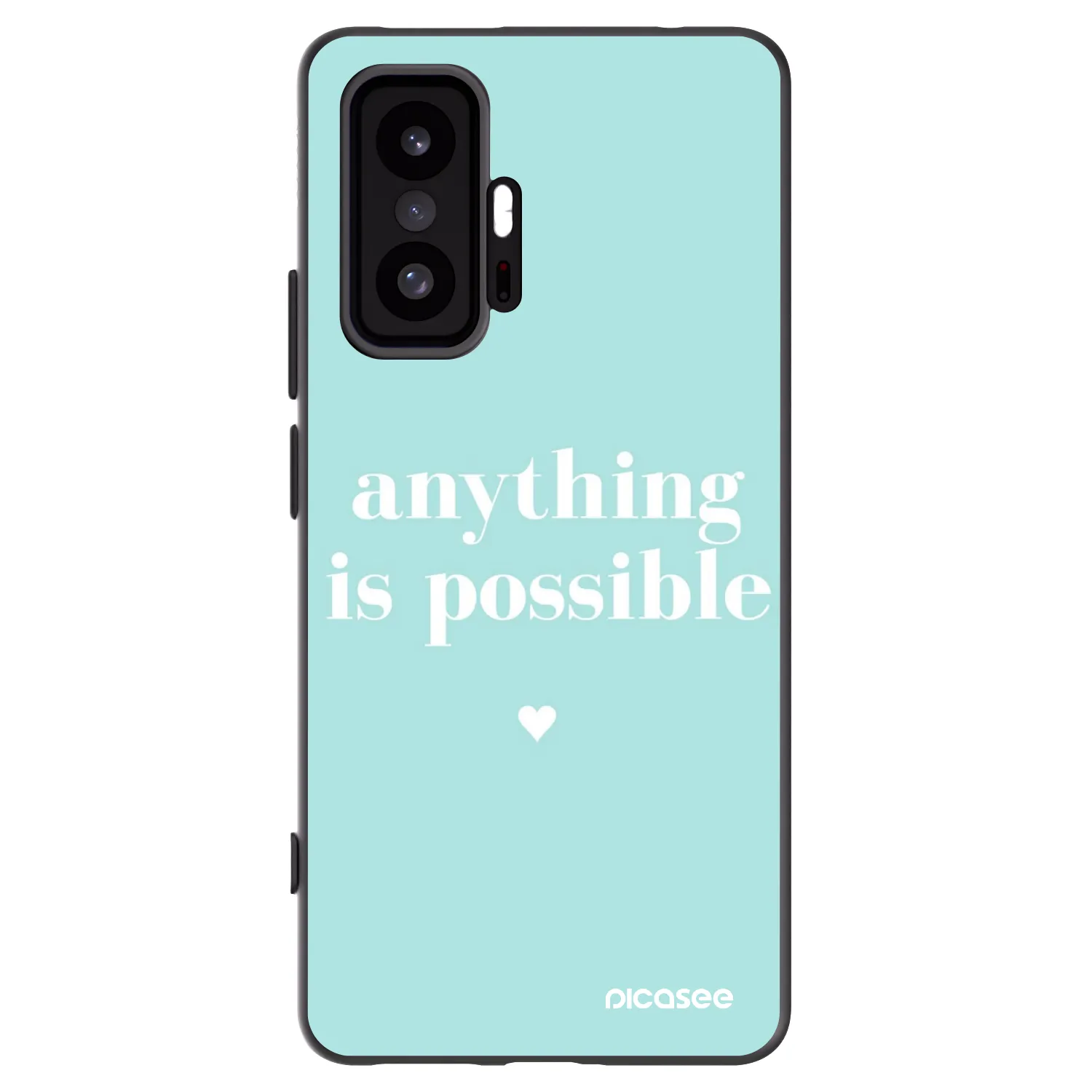 Picasee Μαύρη θήκη σιλικόνης για Xiaomi 11T - Anything is possible