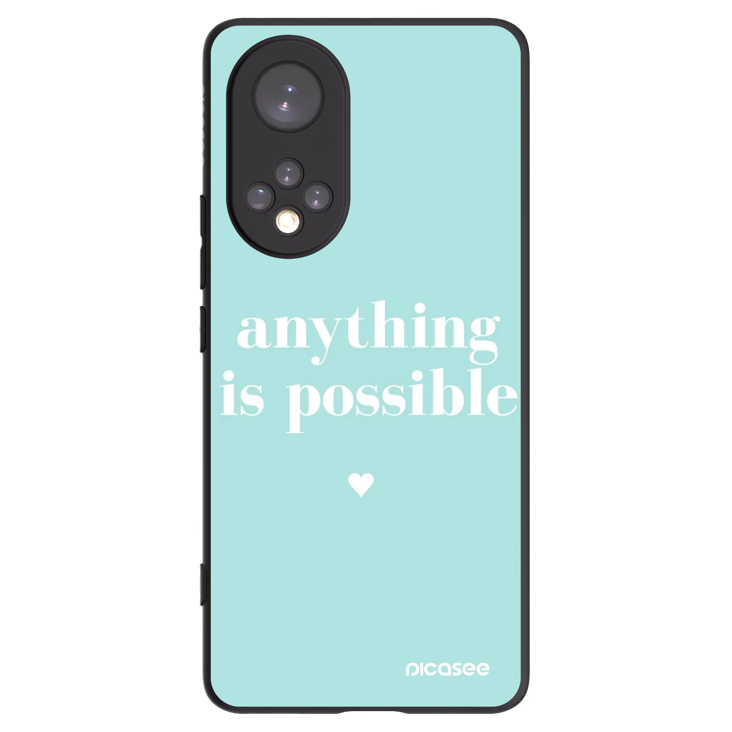 Picasee Μαύρη θήκη σιλικόνης για Honor 50 5G - Anything is possible