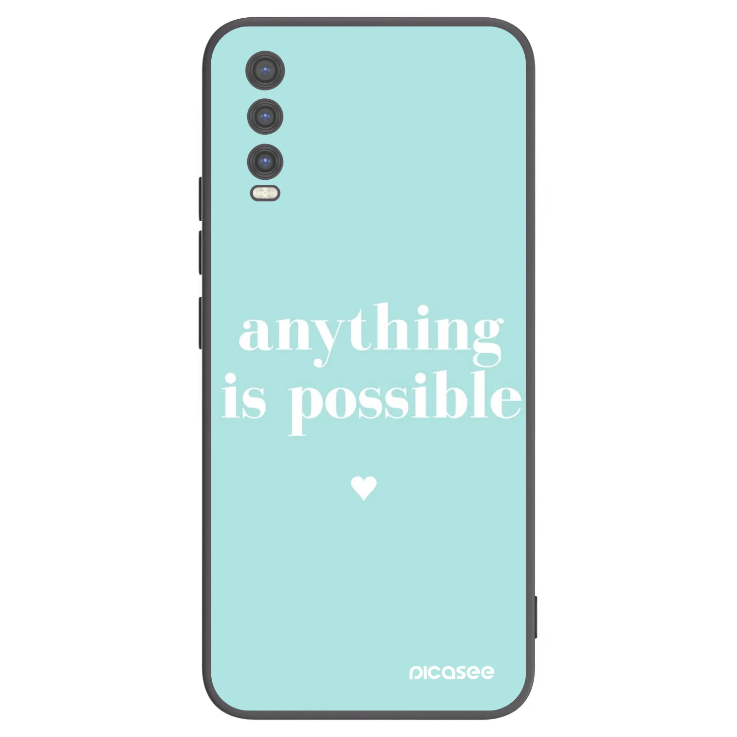 Picasee Μαύρη θήκη σιλικόνης για Vivo Y20s - Anything is possible
