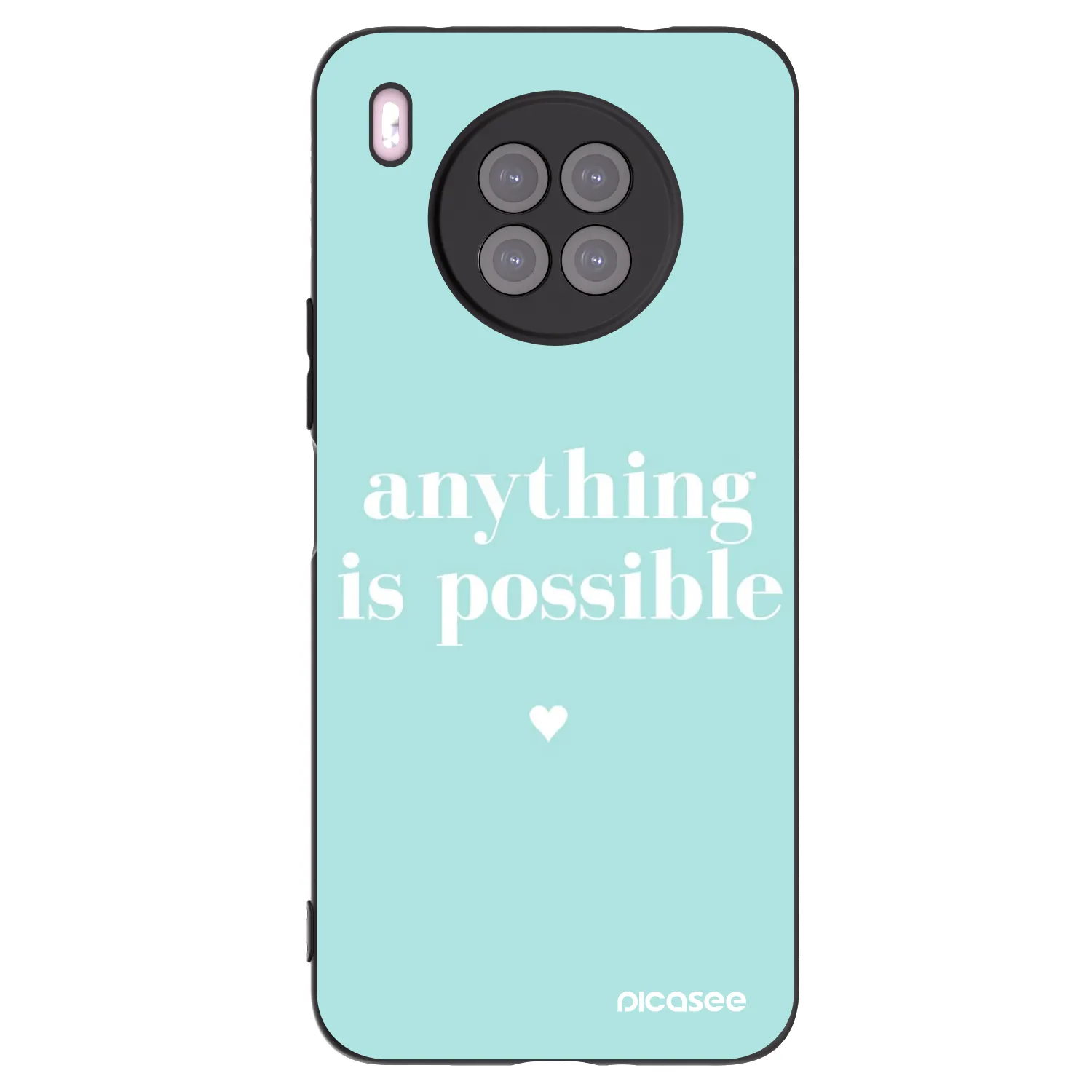 Picasee Μαύρη θήκη σιλικόνης για Huawei Nova 8i - Anything is possible