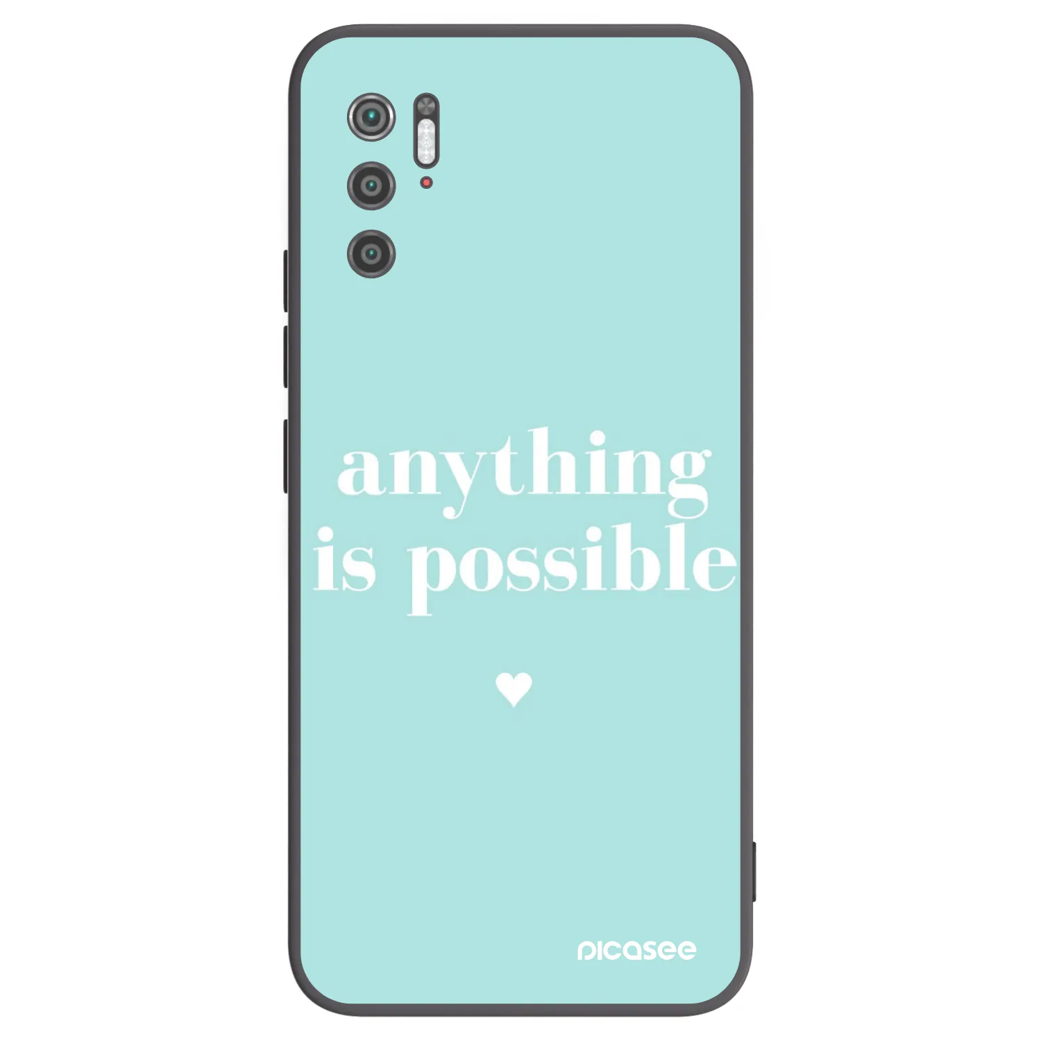 Picasee Μαύρη θήκη σιλικόνης για Xiaomi Poco M3 Pro 5G - Anything is possible