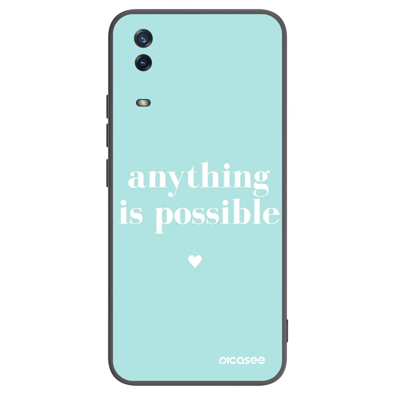 Picasee Μαύρη θήκη σιλικόνης για Vivo Y11s - Anything is possible