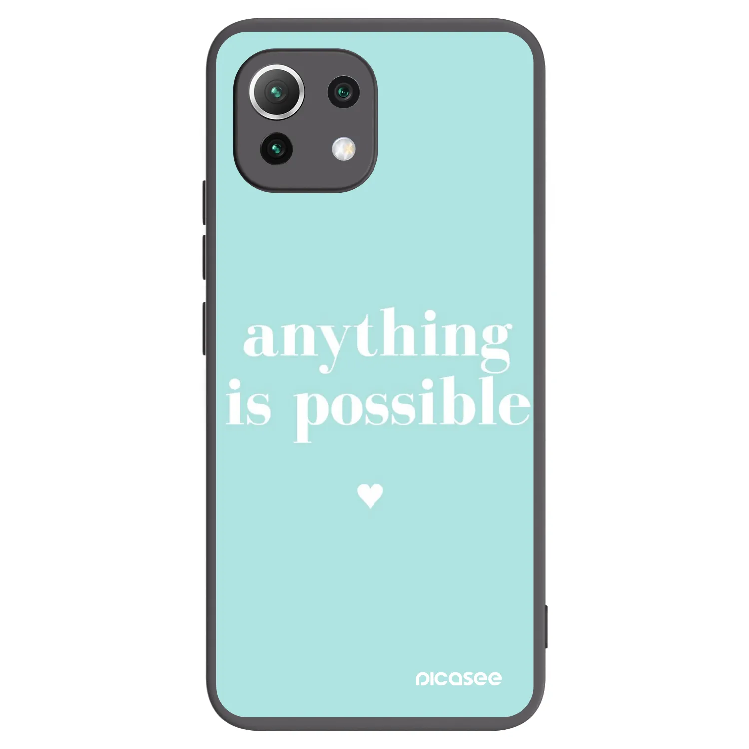Picasee Μαύρη θήκη σιλικόνης για Xiaomi 11 Lite 5G NE - Anything is possible