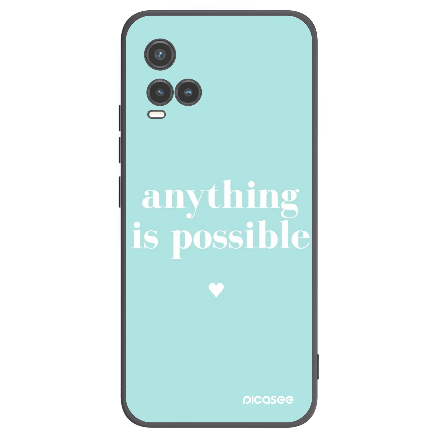 Picasee Μαύρη θήκη σιλικόνης για Vivo Y33s - Anything is possible