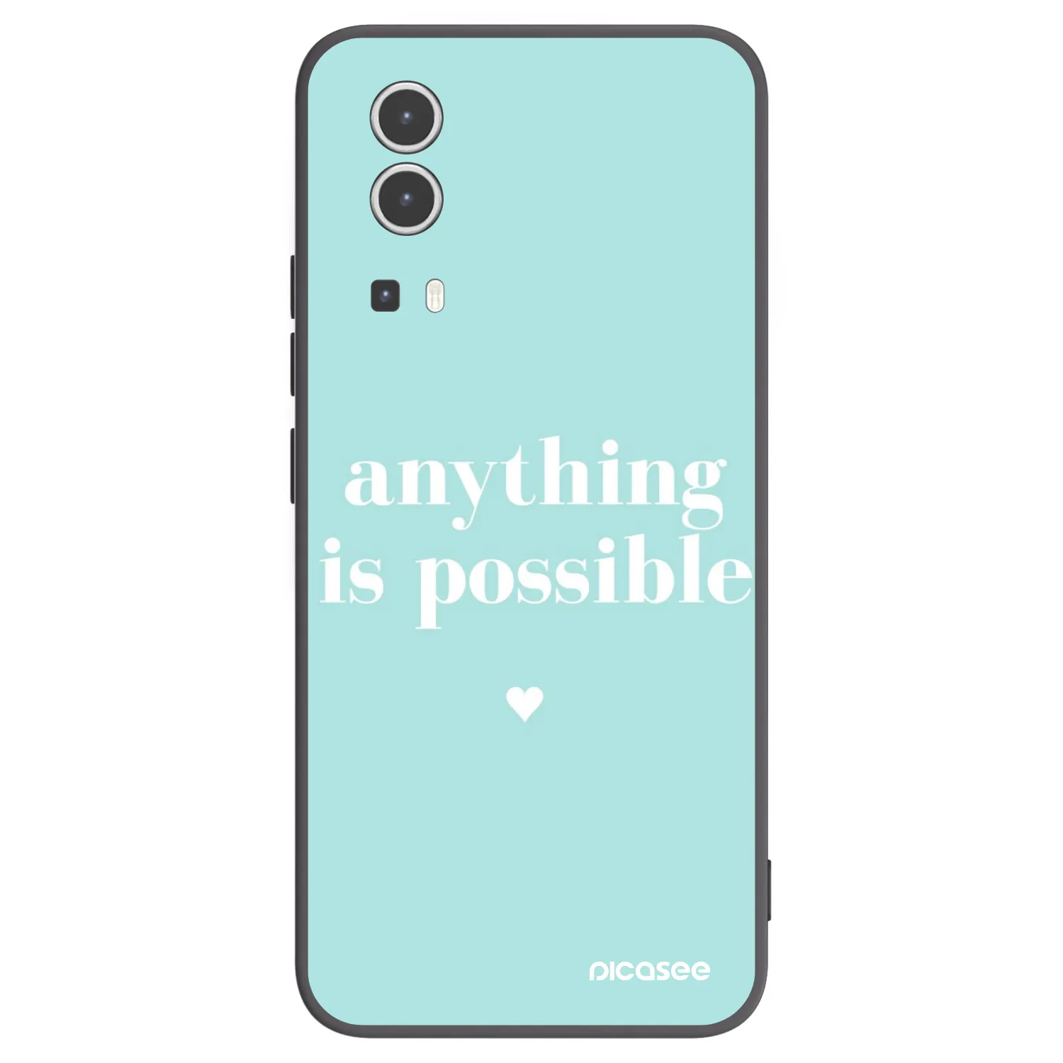 Picasee Μαύρη θήκη σιλικόνης για Vivo Y72 5G - Anything is possible
