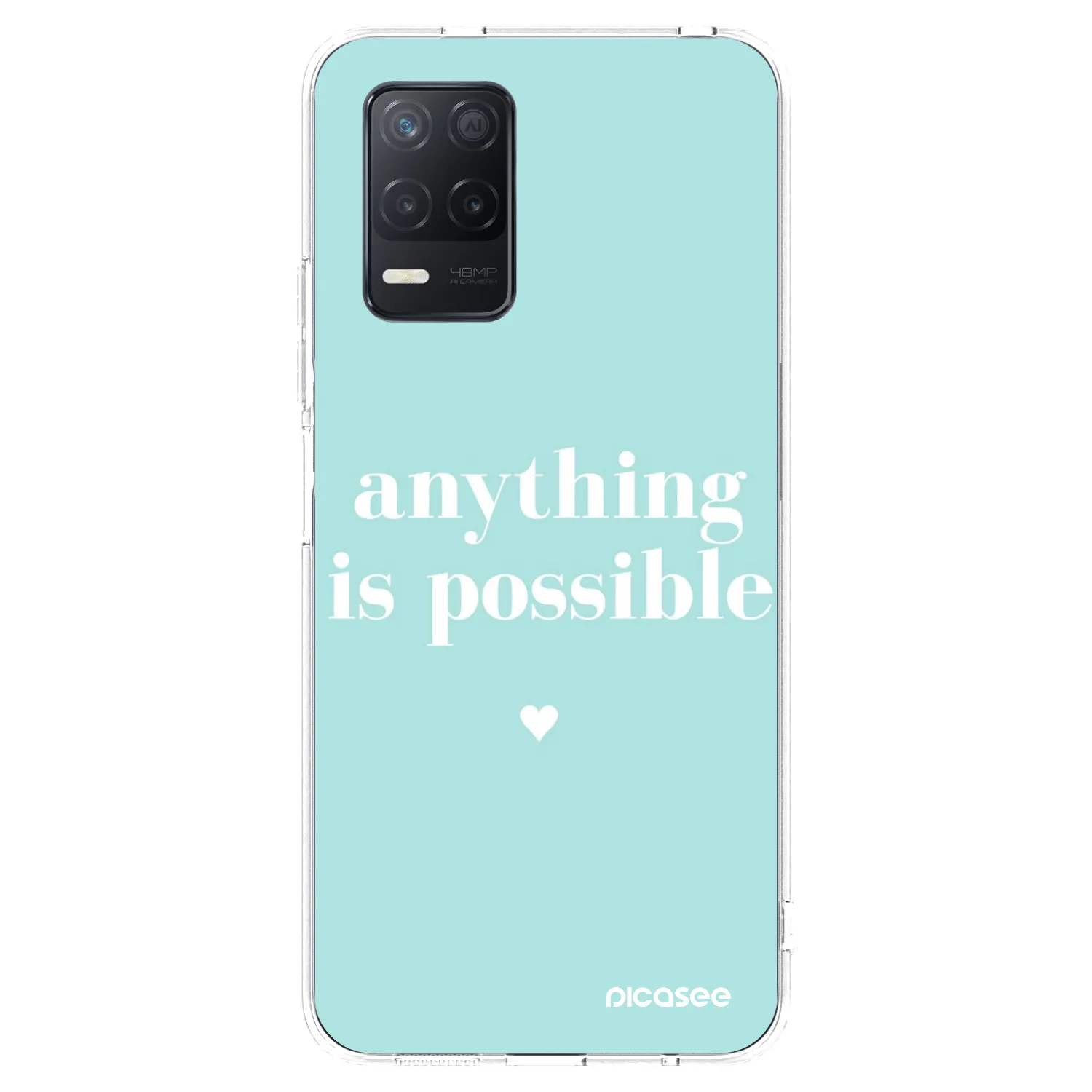 Picasee διαφανής θήκη σιλικόνης Realme 8 5G - Anything is possible