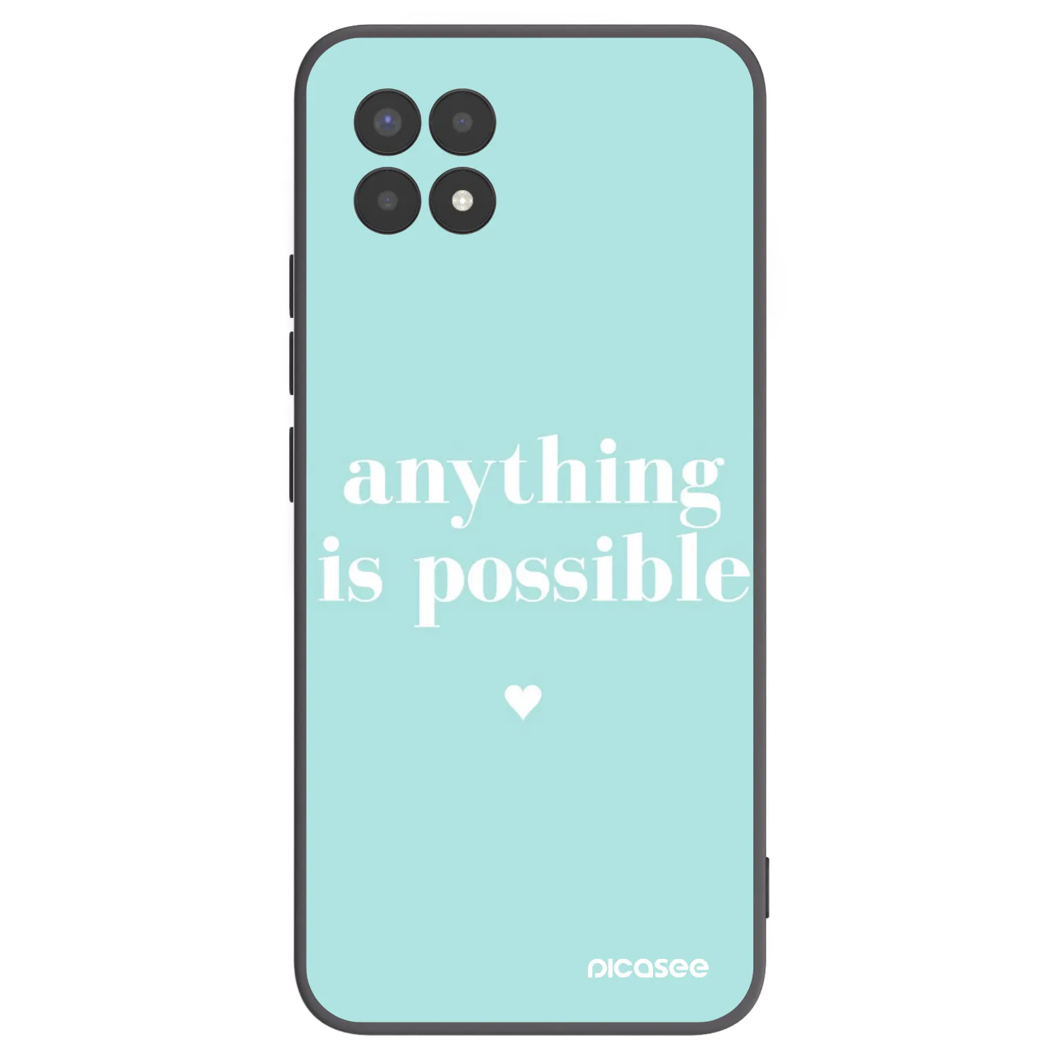 Picasee Μαύρη θήκη σιλικόνης για Realme 8i - Anything is possible