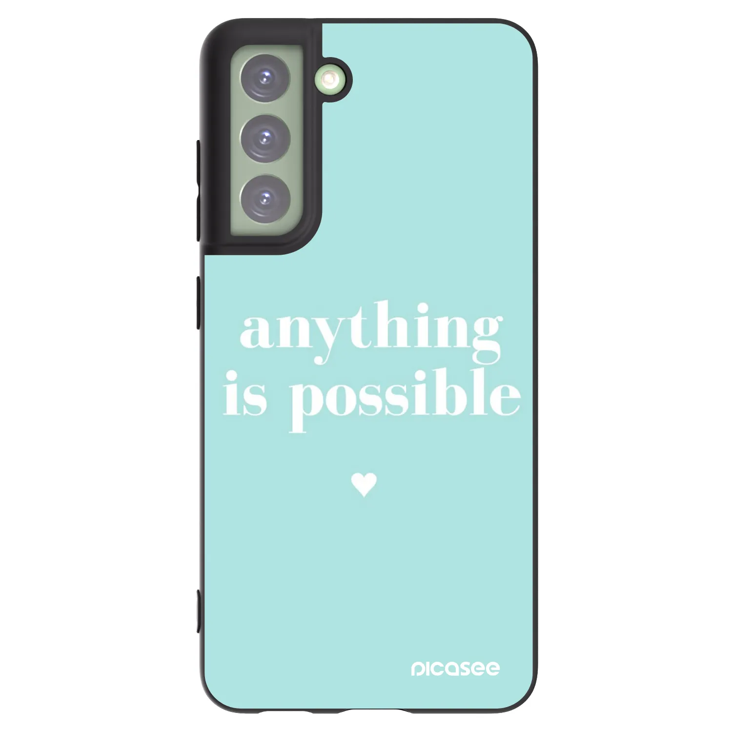 Picasee Μαύρη θήκη σιλικόνης για Samsung Galaxy S21 FE 5G - Anything is possible