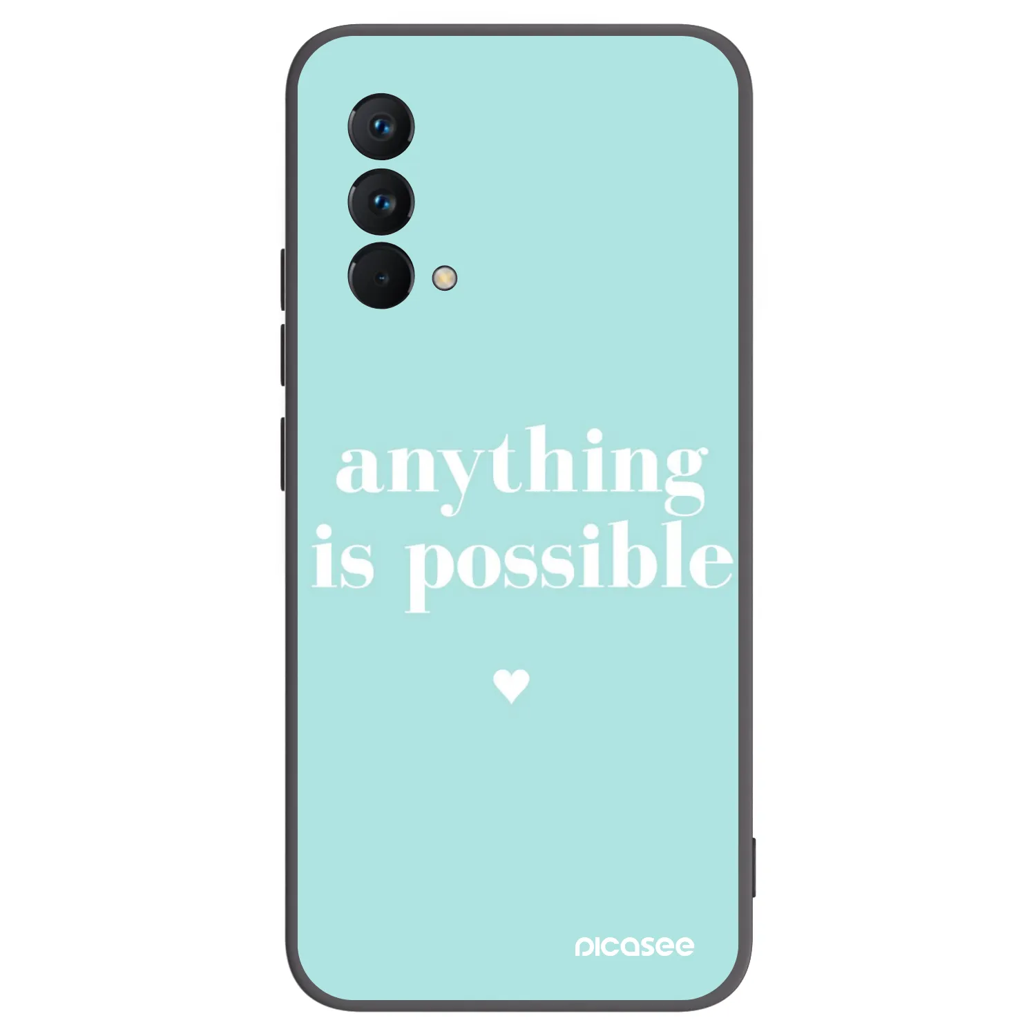 Picasee Μαύρη θήκη σιλικόνης για Realme GT Master Edition 5G - Anything is possible