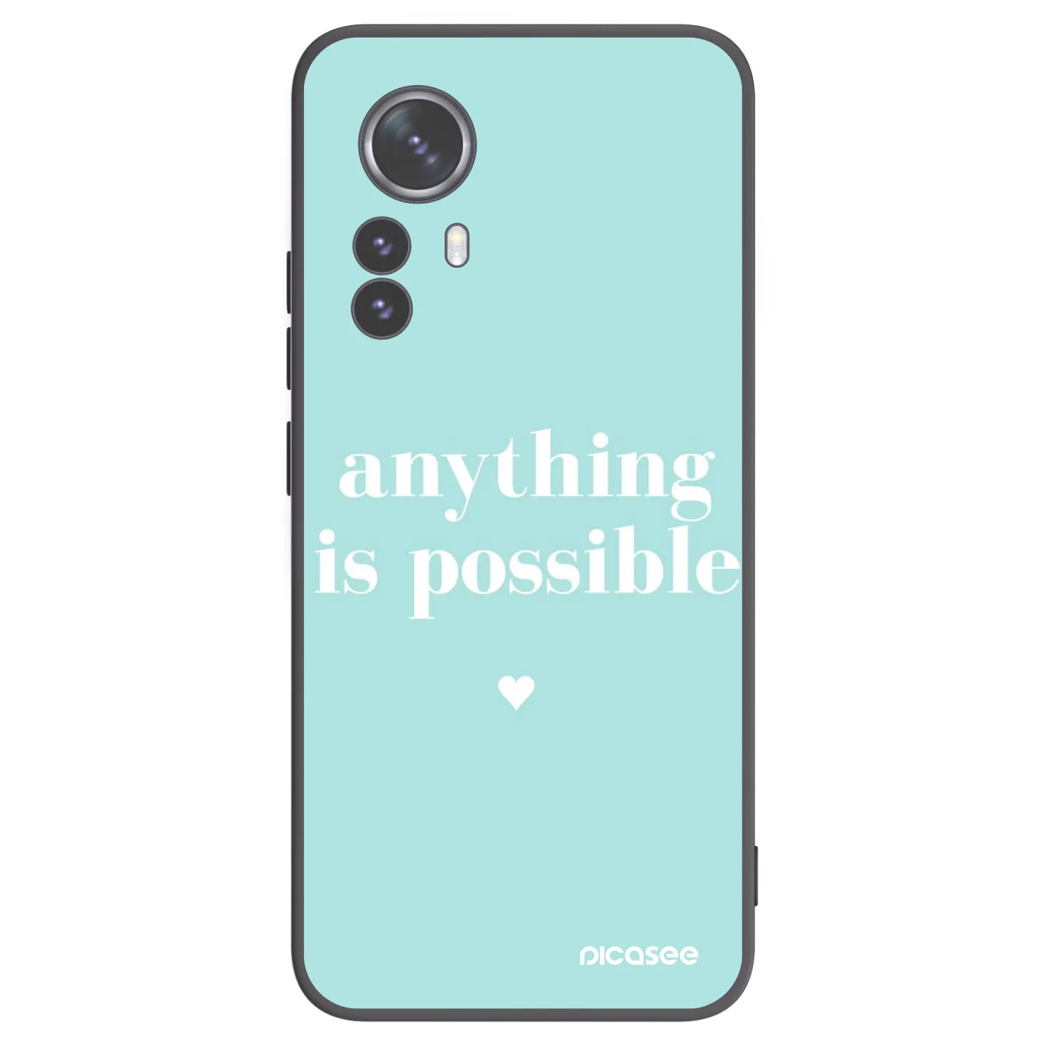Picasee Μαύρη θήκη σιλικόνης για Xiaomi 12 Pro - Anything is possible