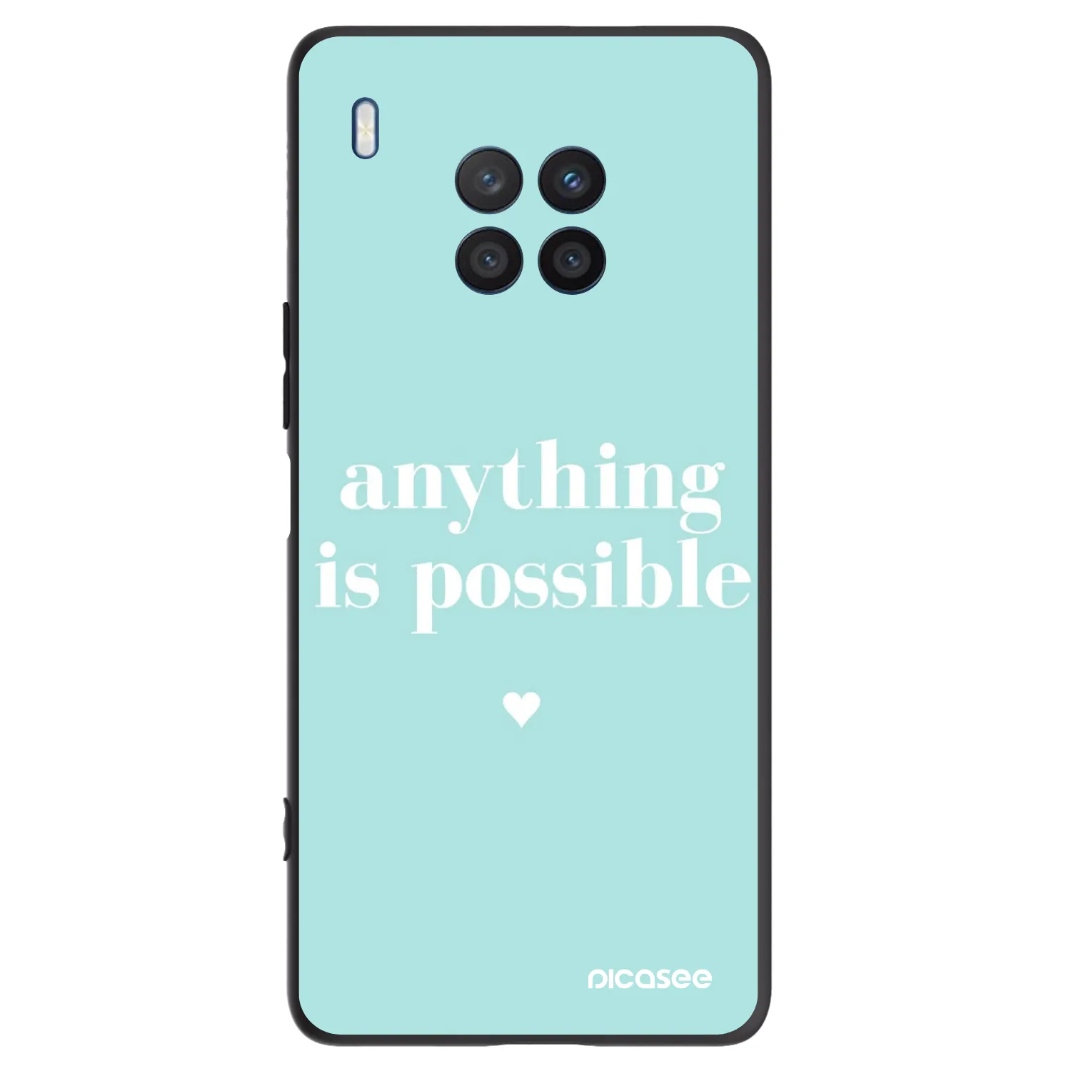 Picasee Μαύρη θήκη σιλικόνης για Honor 50 Lite - Anything is possible