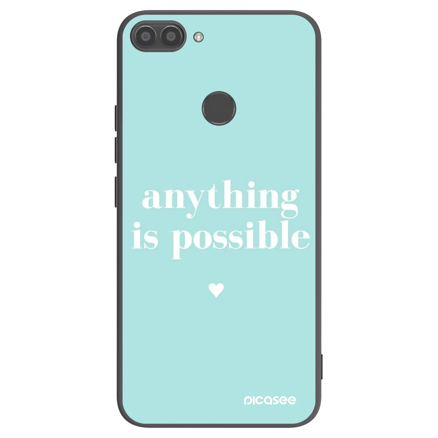 Picasee Μαύρη θήκη σιλικόνης για Huawei P Smart - Anything is possible