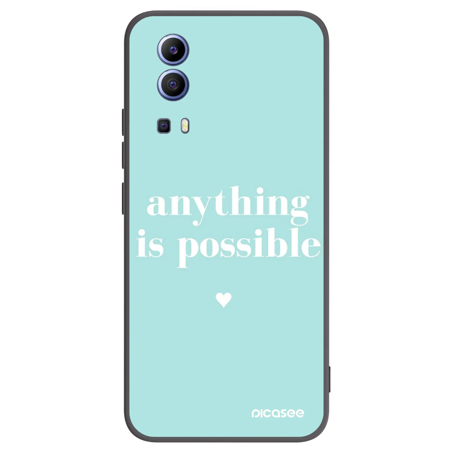 Picasee Μαύρη θήκη σιλικόνης για Vivo Y52 5G - Anything is possible
