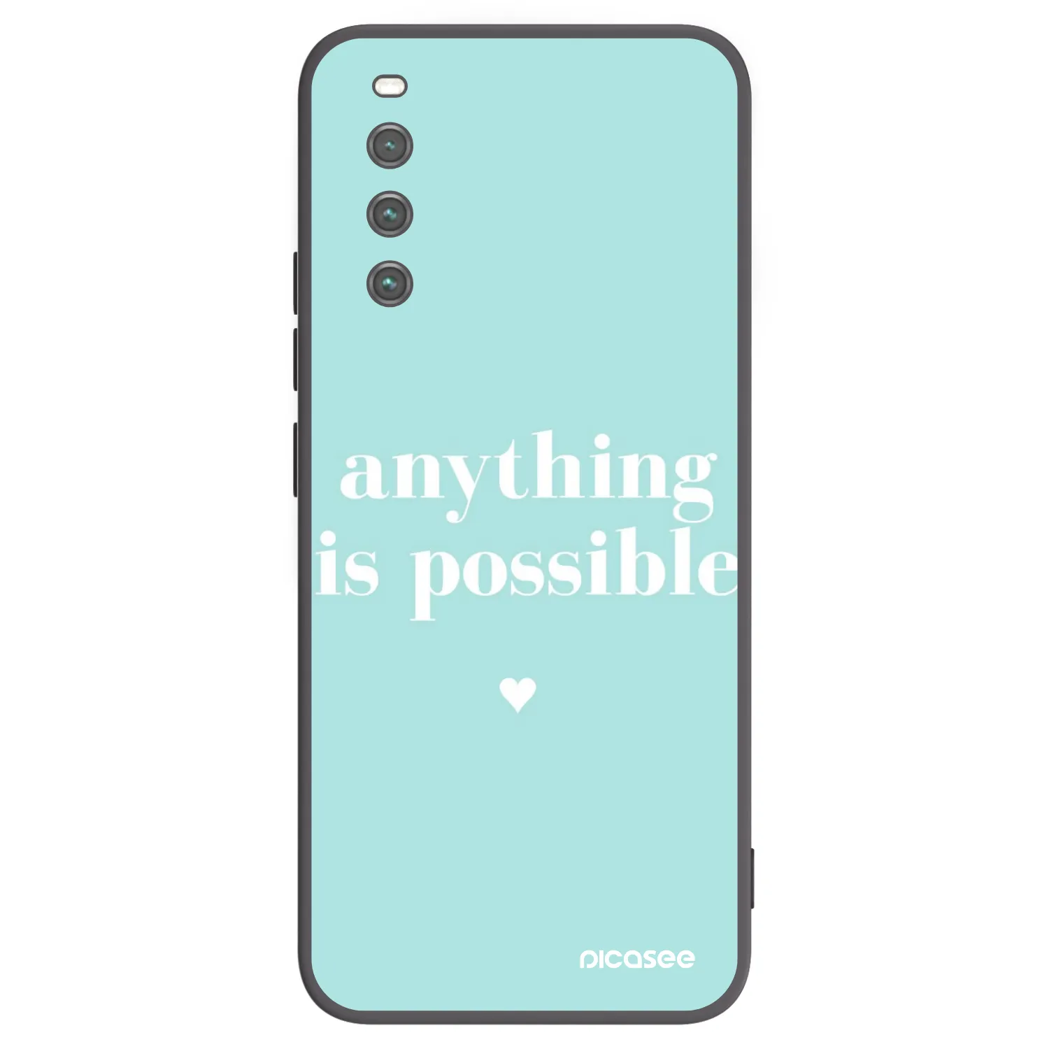Picasee Μαύρη θήκη σιλικόνης για Sony Xperia 10 IV 5G - Anything is possible