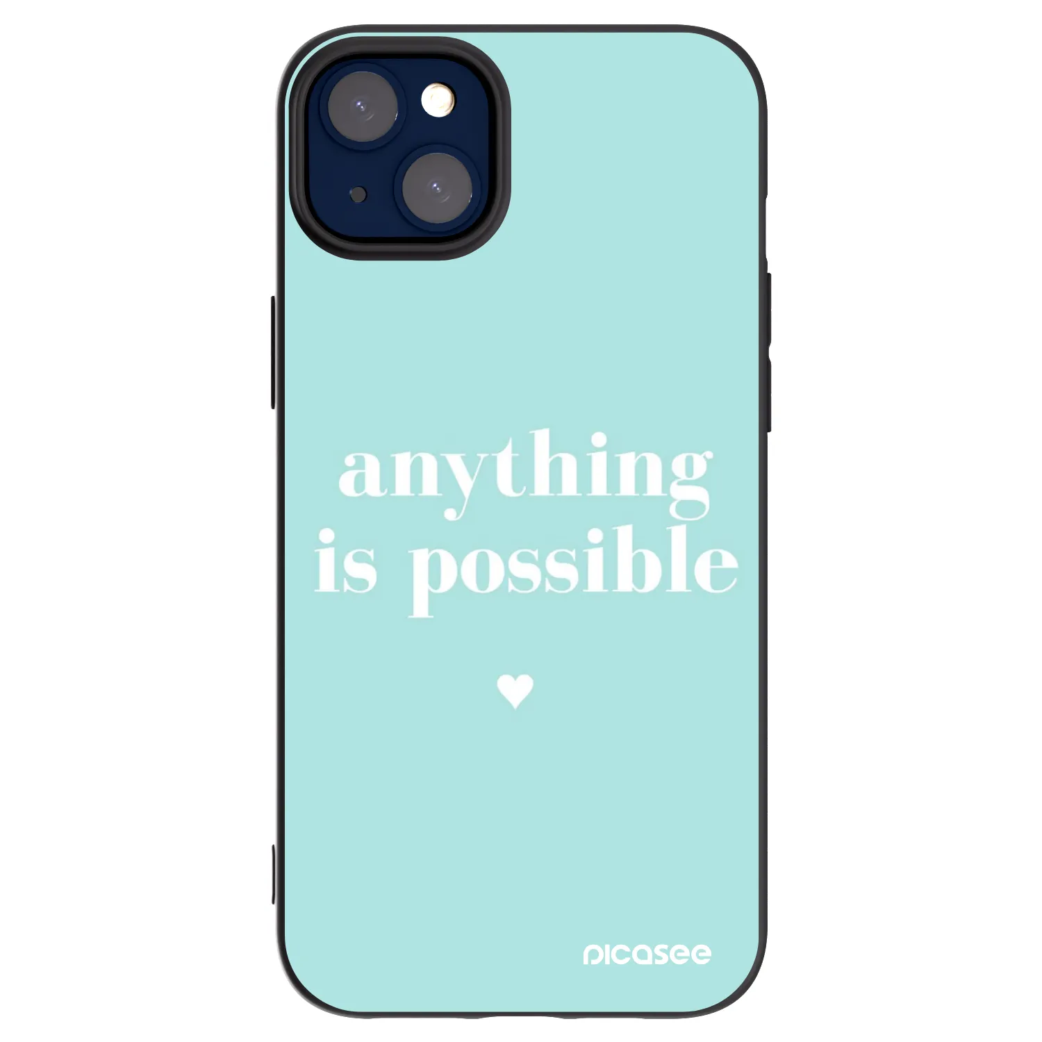 Picasee Μαύρη θήκη σιλικόνης για Apple iPhone 14 Plus - Anything is possible