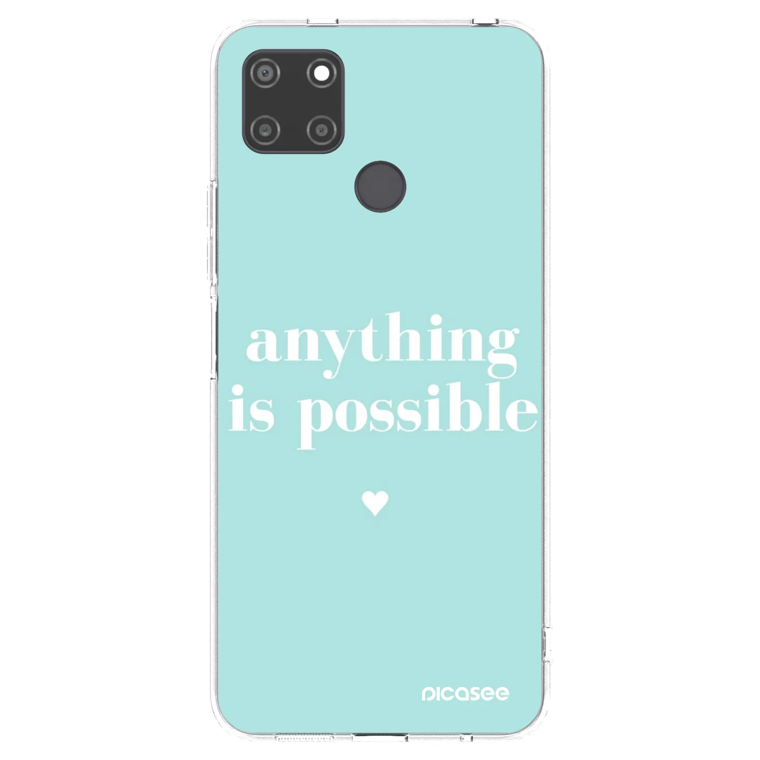 Picasee διαφανής θήκη σιλικόνης Realme C21Y - Anything is possible