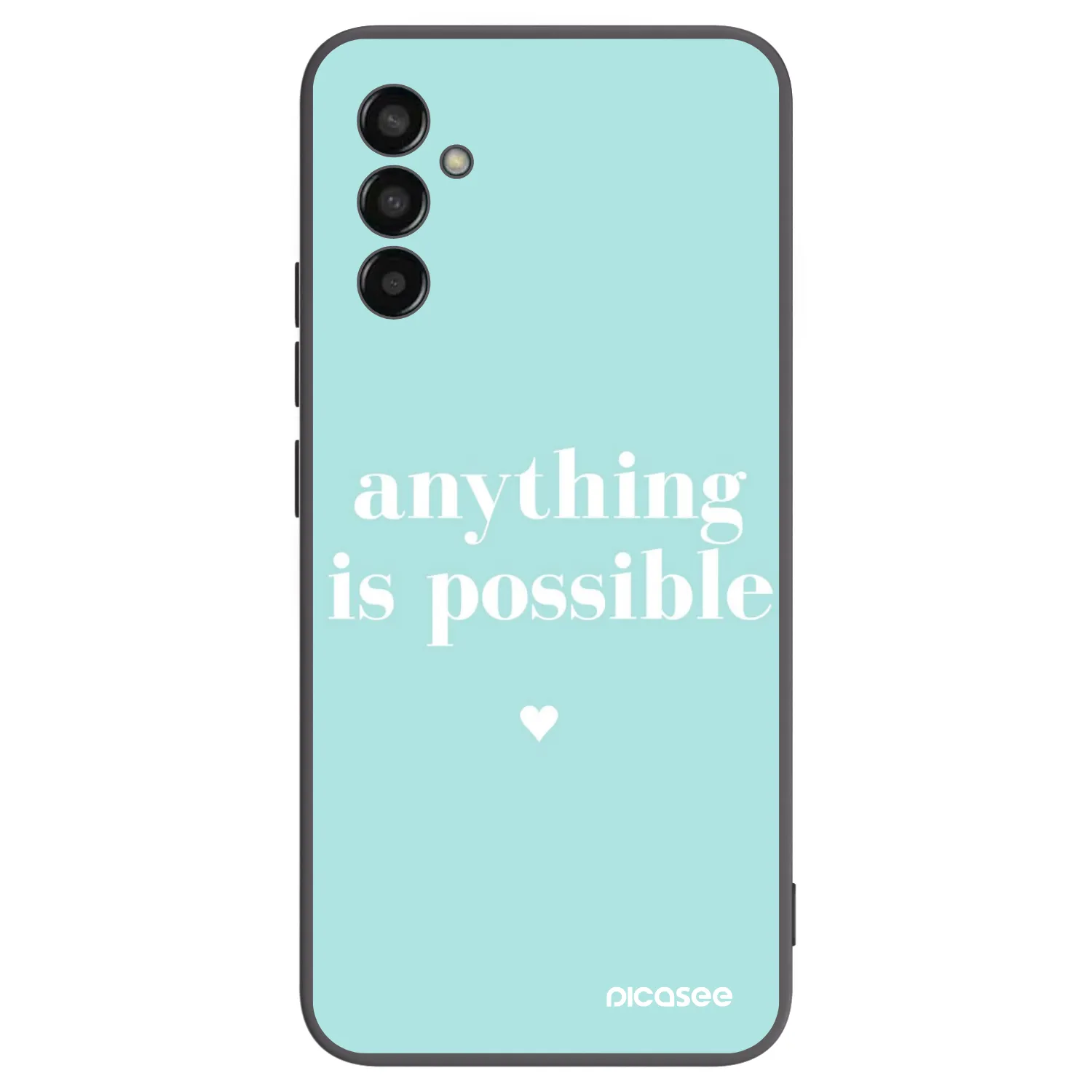 Picasee Μαύρη θήκη σιλικόνης για Samsung Galaxy M13 M135F - Anything is possible
