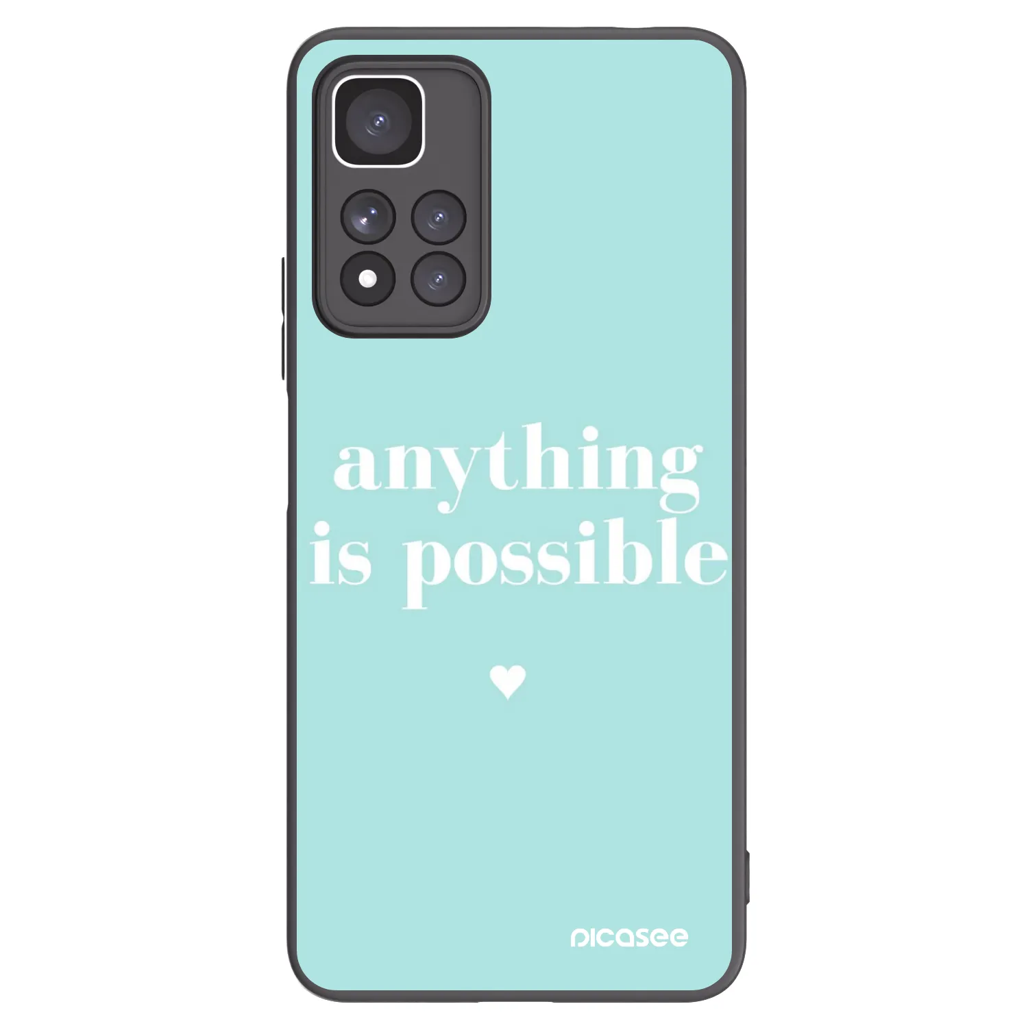 Picasee Μαύρη θήκη σιλικόνης για Xiaomi Redmi Note 11 Pro+ 5G - Anything is possible