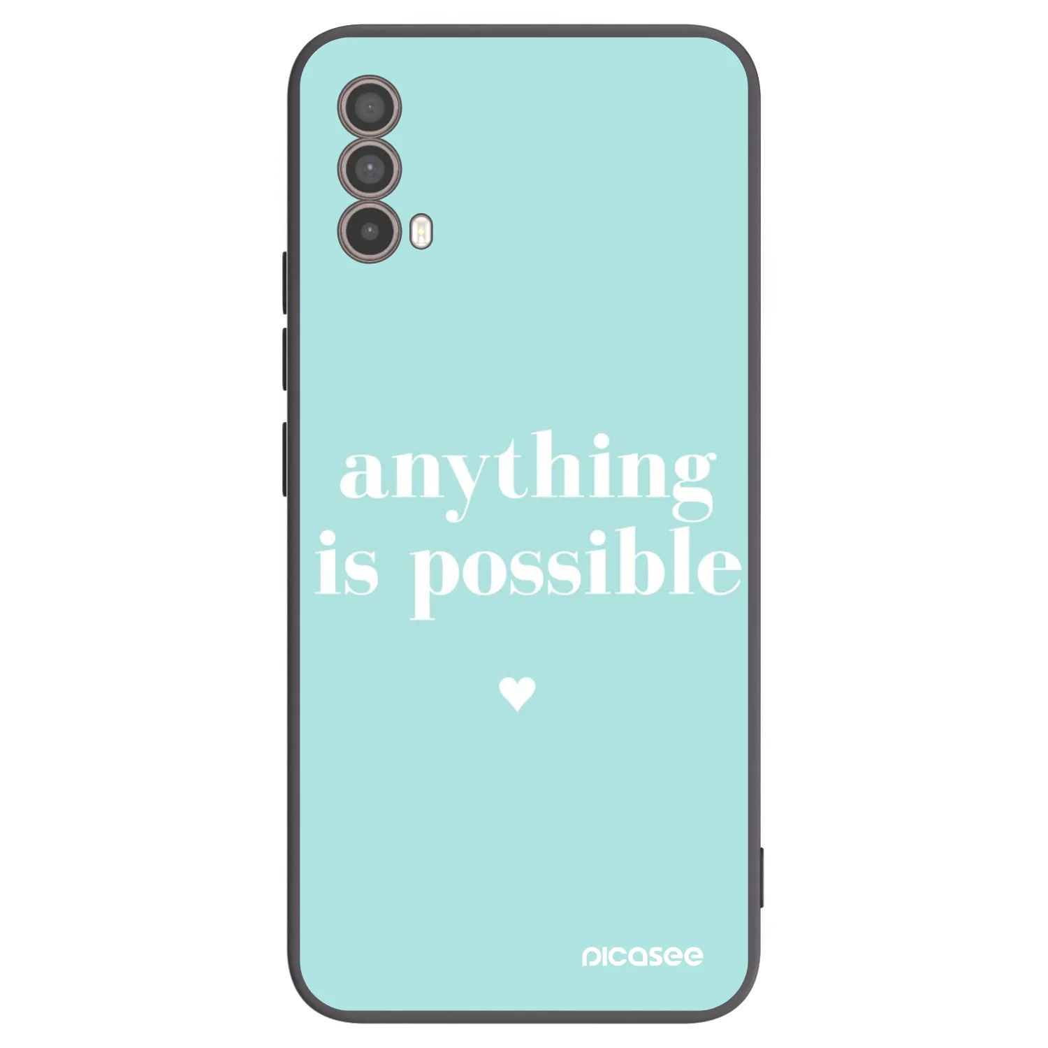 Picasee Μαύρη θήκη σιλικόνης για Motorola Moto E40 - Anything is possible