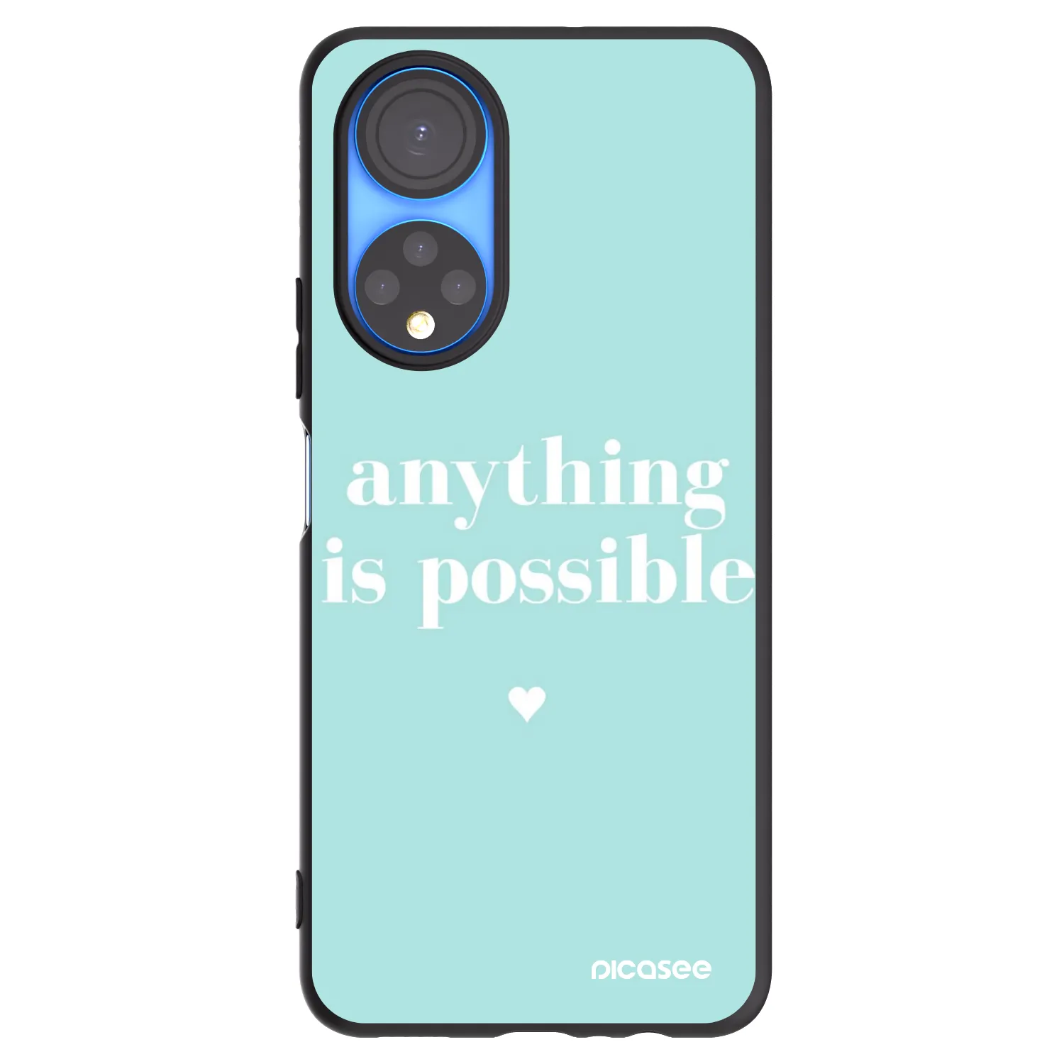 Picasee Μαύρη θήκη σιλικόνης για Honor X7 - Anything is possible
