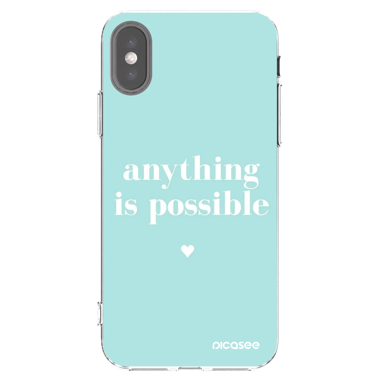 Picasee διαφανής θήκη σιλικόνης Apple iPhone X/XS - Anything is possible