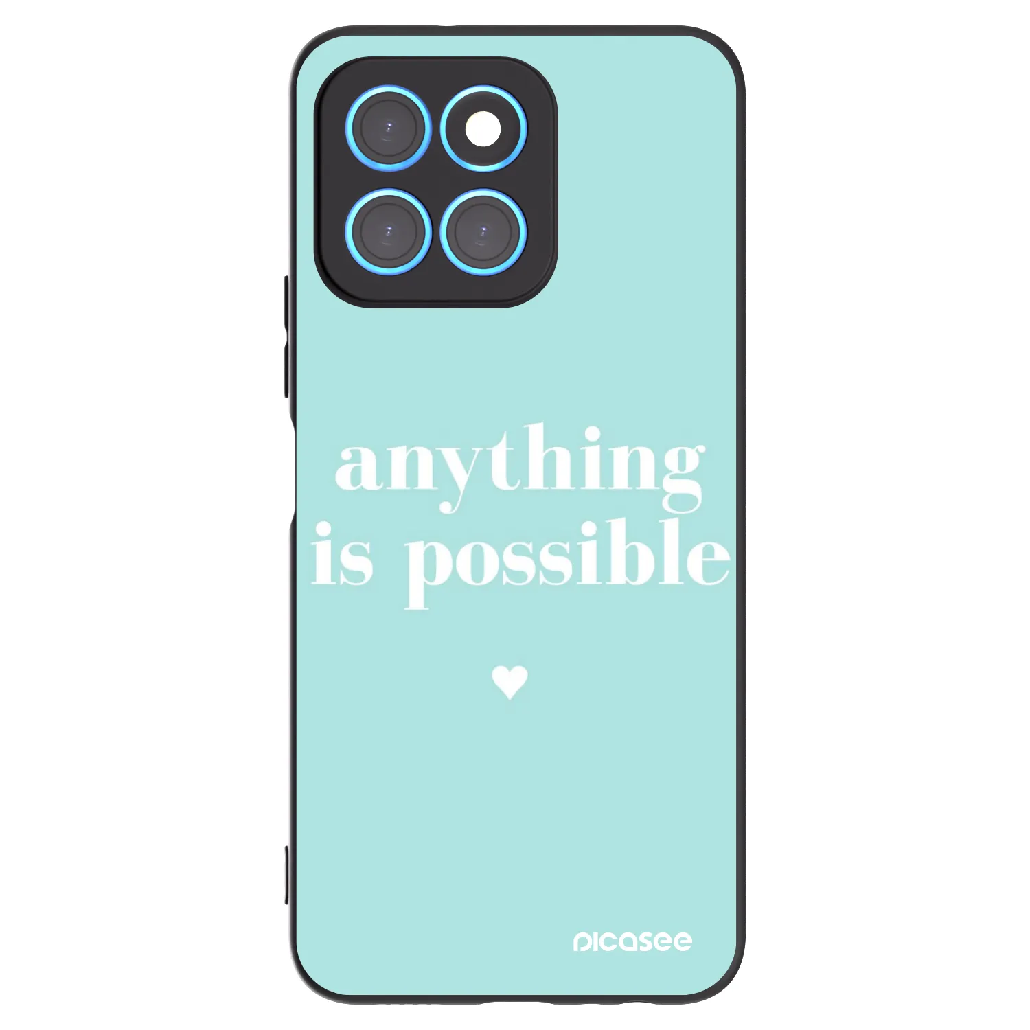 Picasee Μαύρη θήκη σιλικόνης για Honor X8 5G - Anything is possible