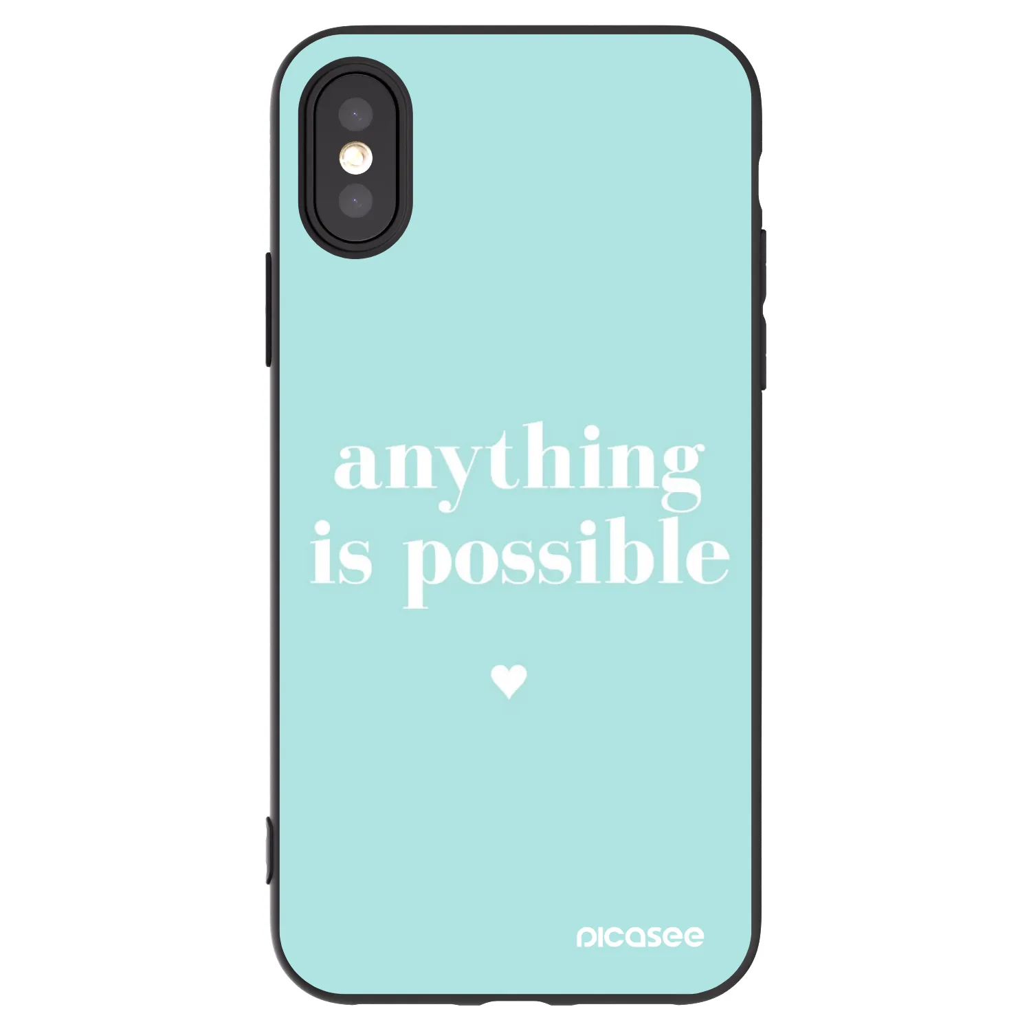 Picasee Μαύρη θήκη σιλικόνης για Apple iPhone X/XS - Anything is possible