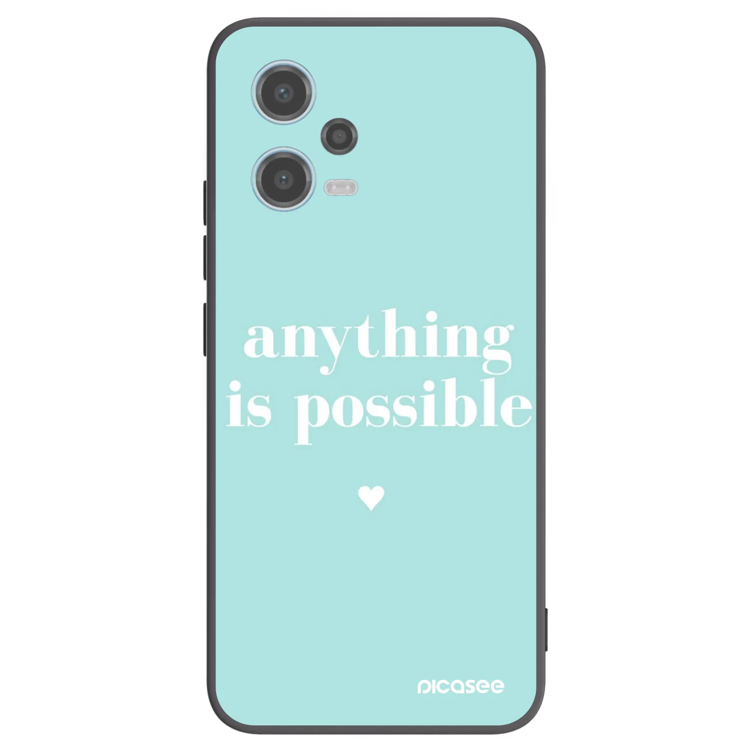 Picasee Μαύρη θήκη σιλικόνης για Xiaomi Redmi Note 12 5G - Anything is possible