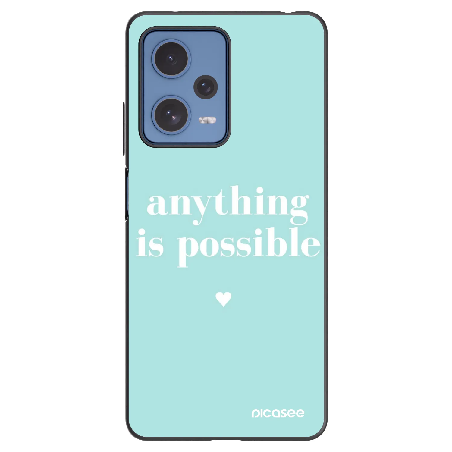 Picasee Μαύρη θήκη σιλικόνης για Xiaomi Redmi Note 12 Pro 5G - Anything is possible