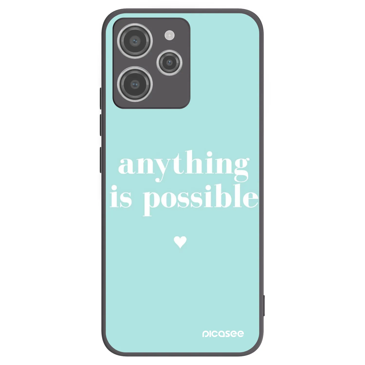 Picasee Μαύρη θήκη σιλικόνης για Xiaomi Redmi 12 4G - Anything is possible