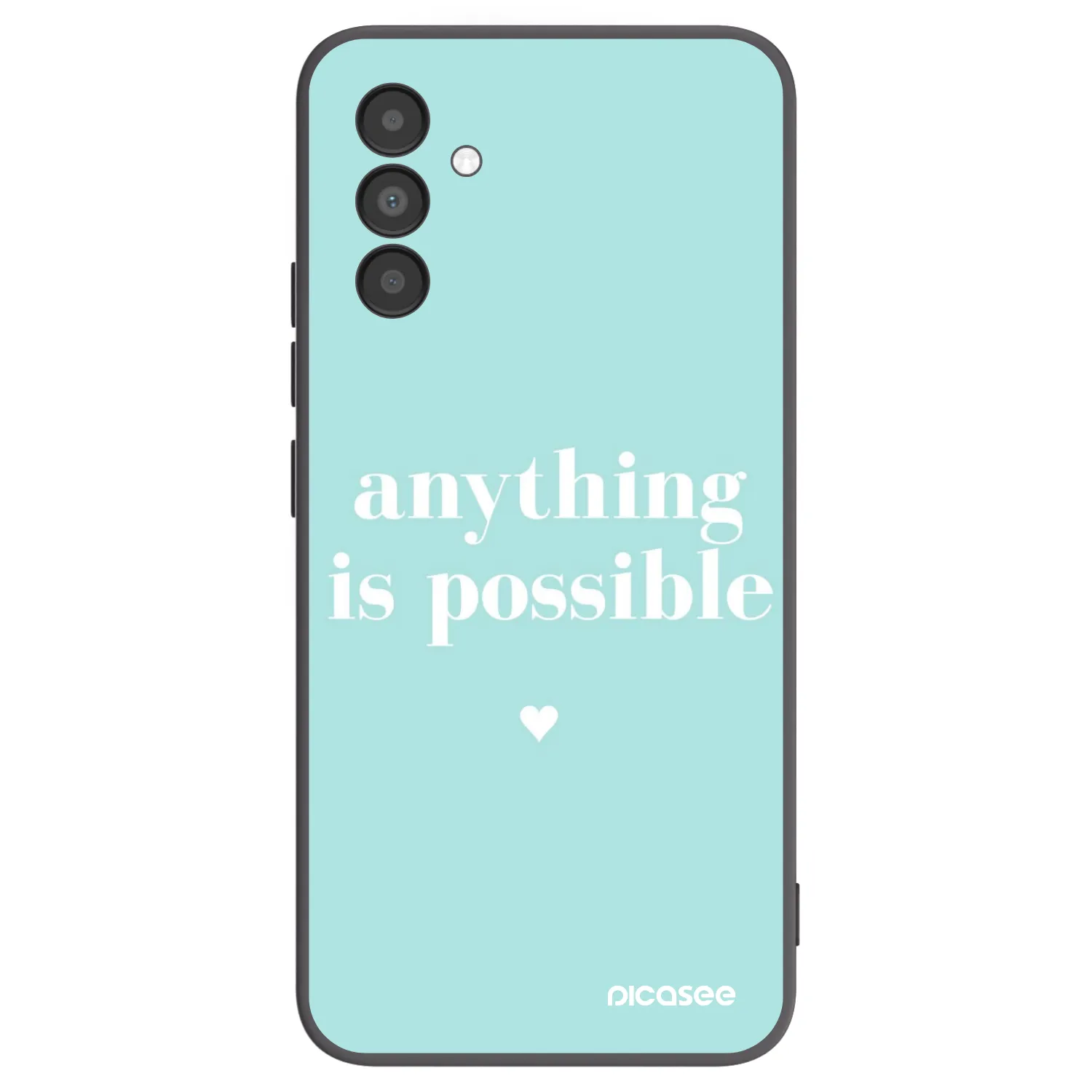 Picasee Μαύρη θήκη σιλικόνης για Samsung Galaxy A04s A047F - Anything is possible