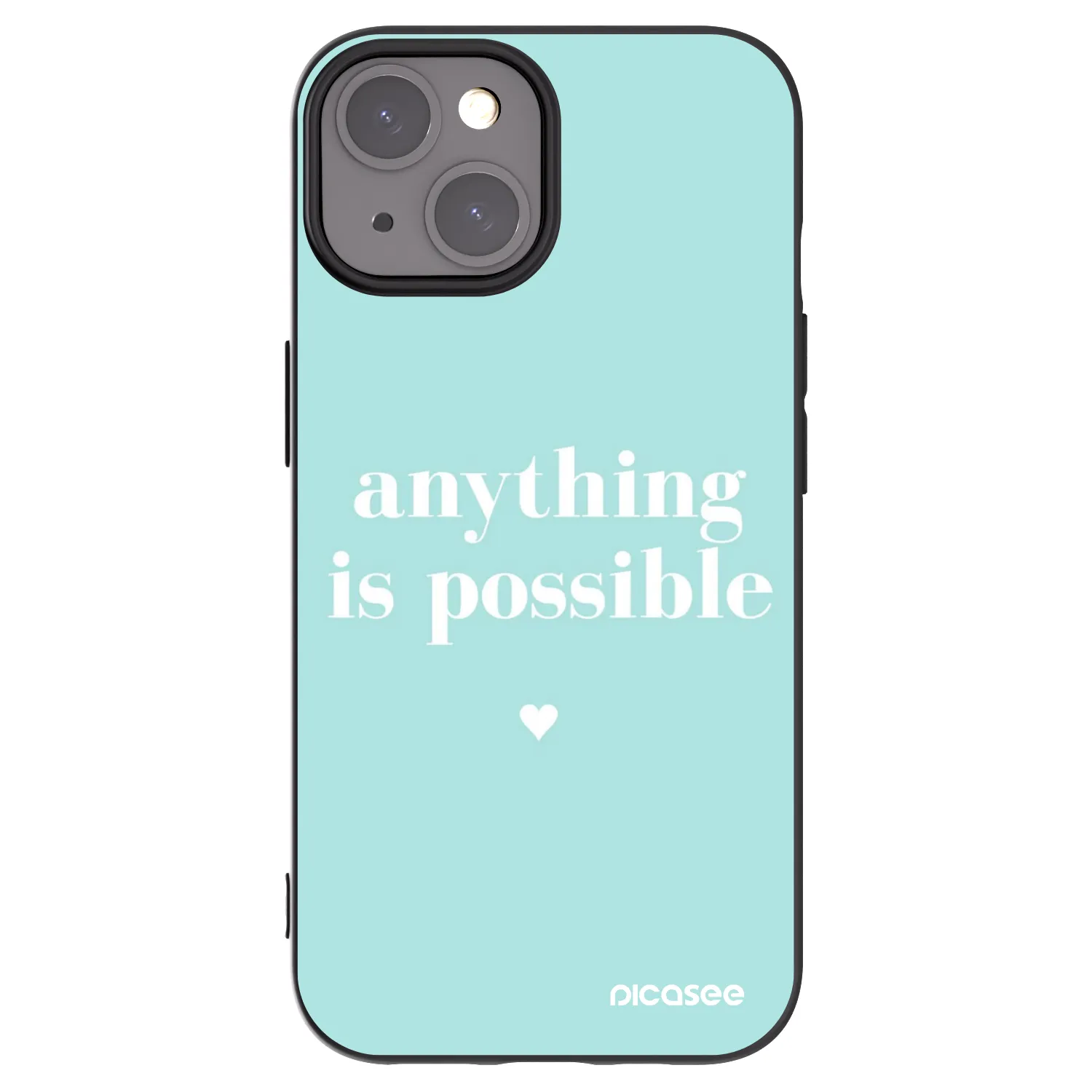 Picasee Μαύρη θήκη σιλικόνης για Apple iPhone 15 - Anything is possible