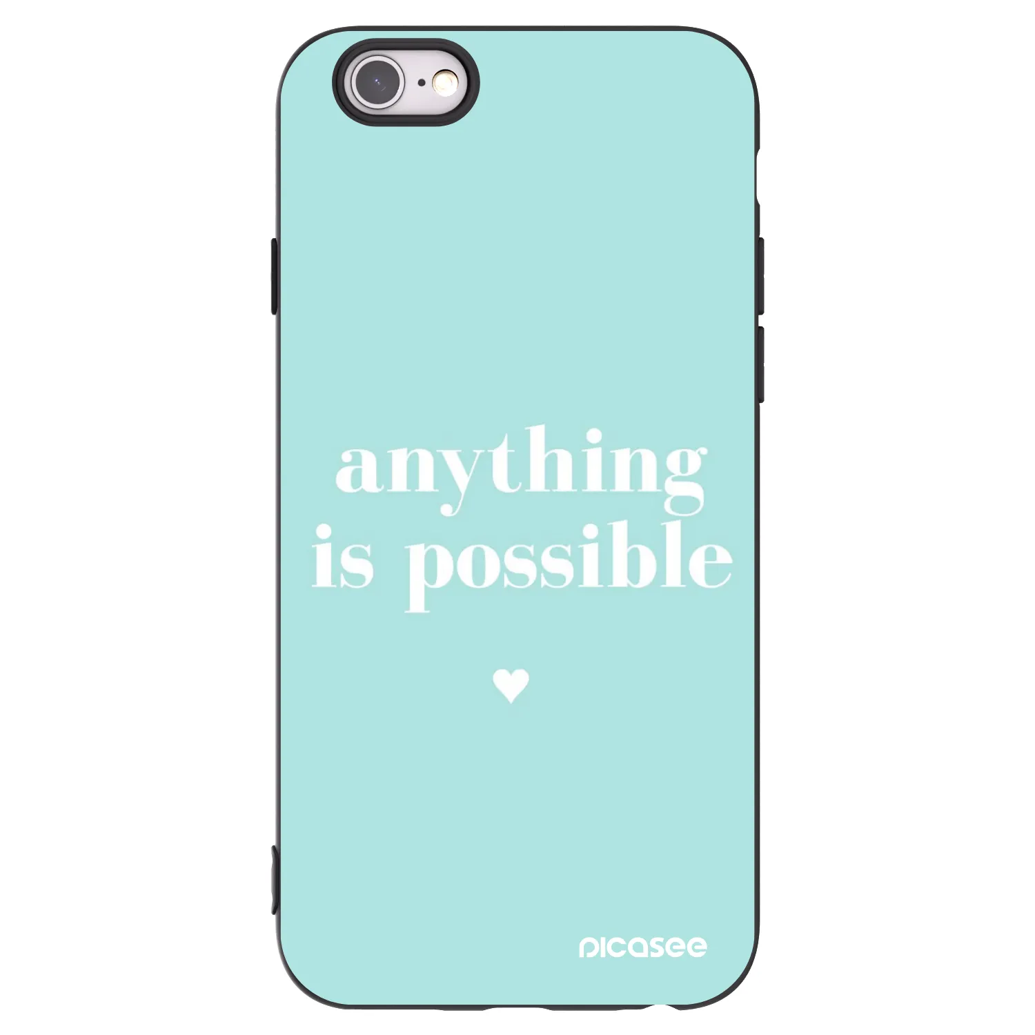 Picasee Μαύρη θήκη σιλικόνης για Apple iPhone 6/6S - Anything is possible