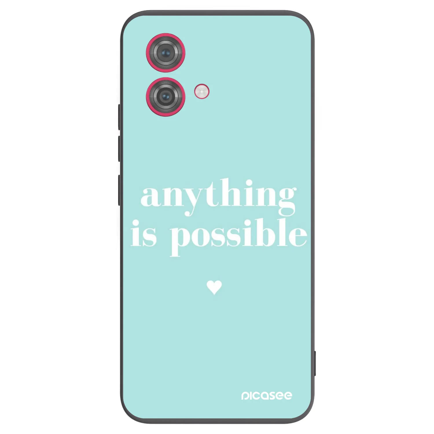 Picasee Μαύρη θήκη σιλικόνης για Motorola Moto G84 5G - Anything is possible