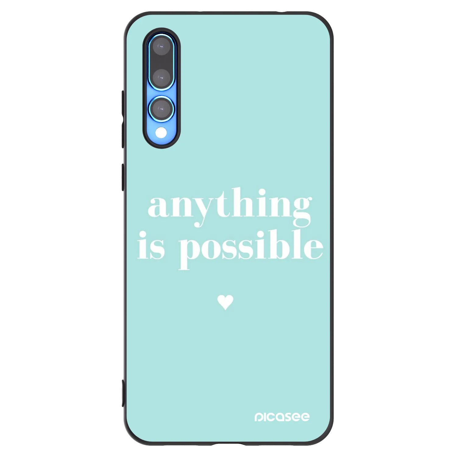 Picasee Μαύρη θήκη σιλικόνης για Huawei P20 Pro - Anything is possible