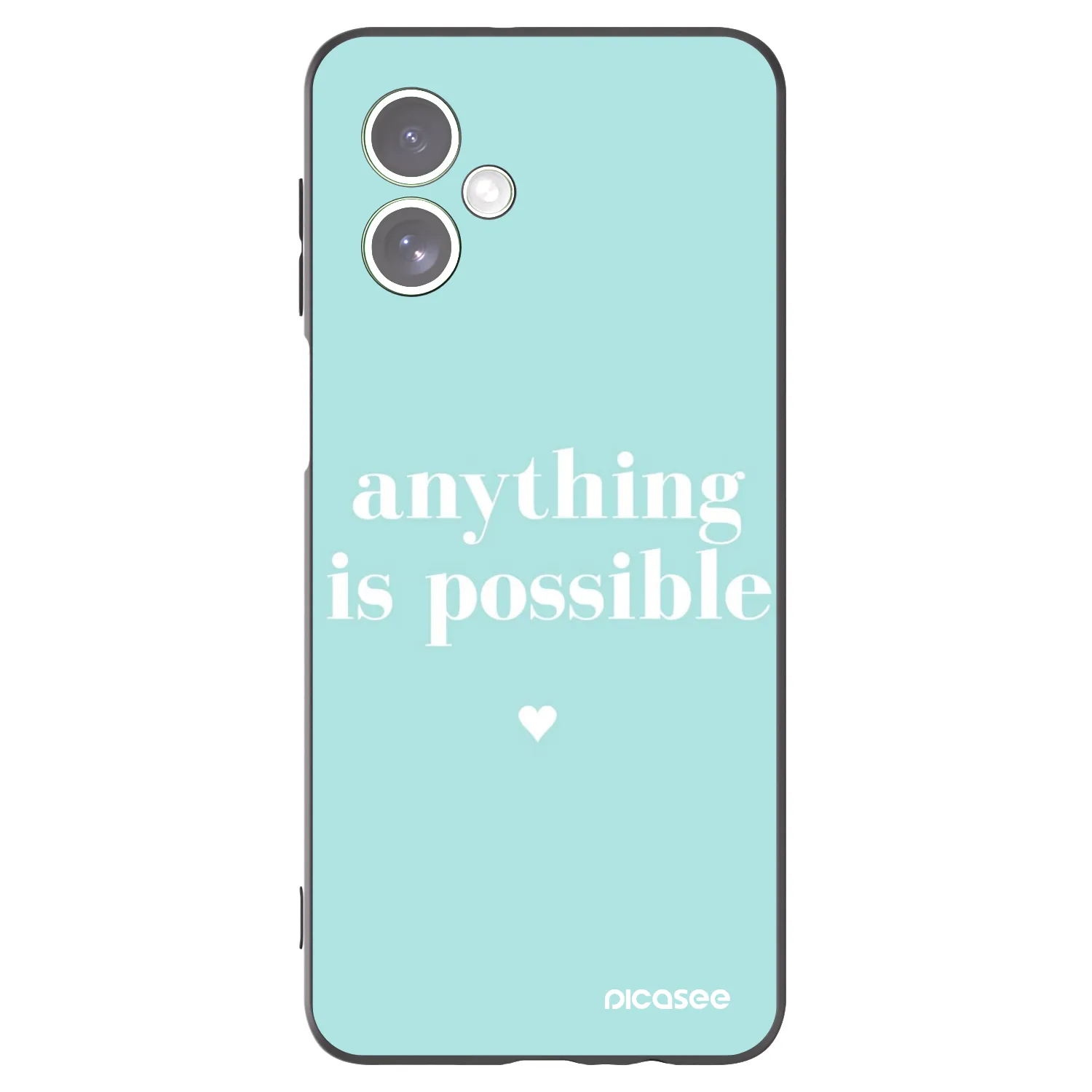 Picasee Μαύρη θήκη σιλικόνης για Motorola Moto G54 5G - Anything is possible