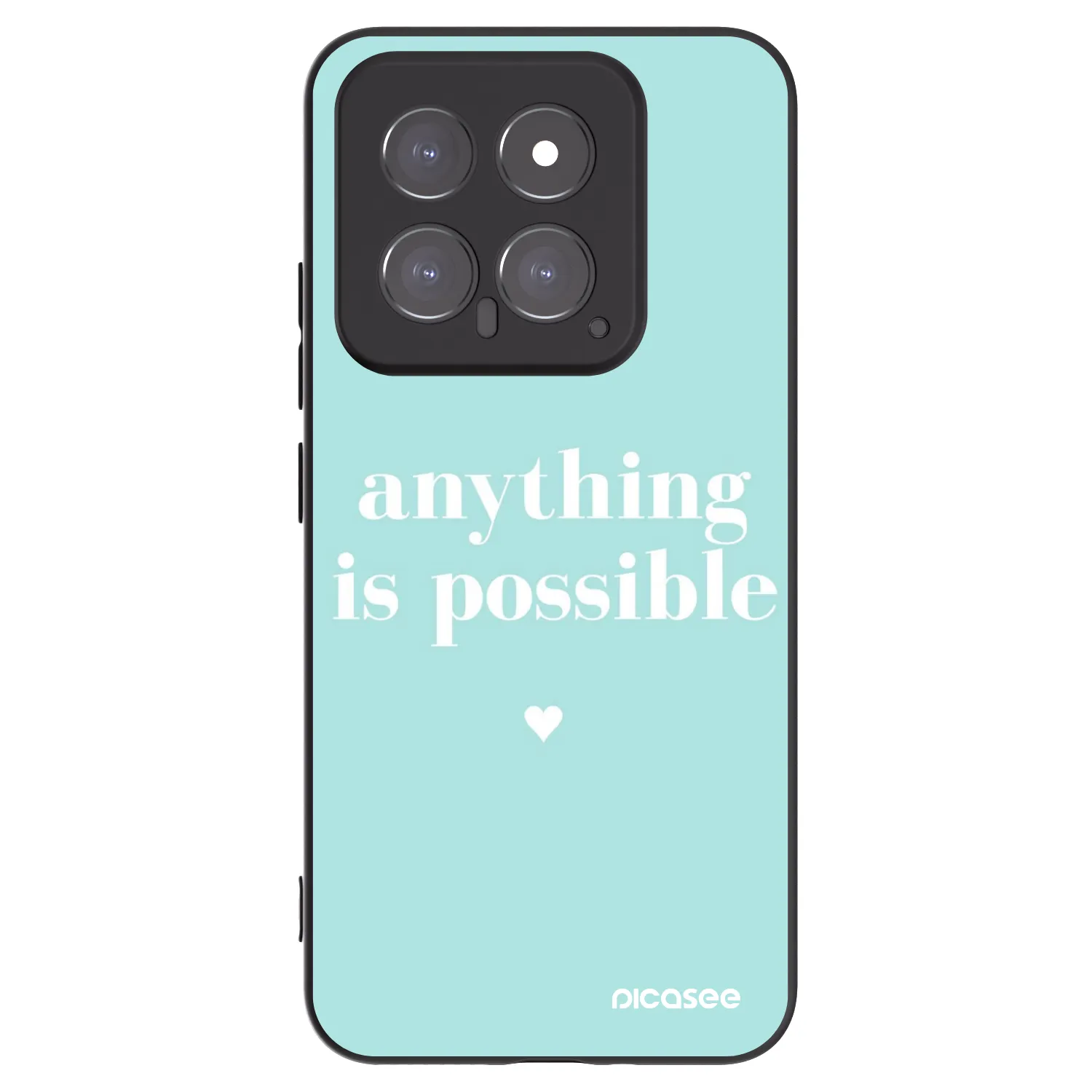 Picasee Μαύρη θήκη σιλικόνης για Xiaomi 14 - Anything is possible