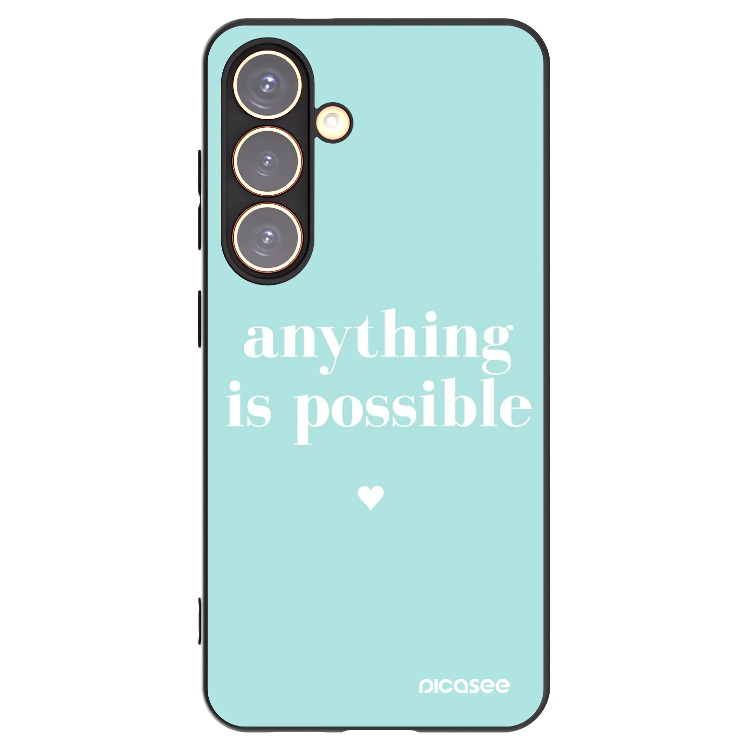 Picasee Μαύρη θήκη σιλικόνης για Samsung Galaxy S24 S921B 5G - Anything is possible