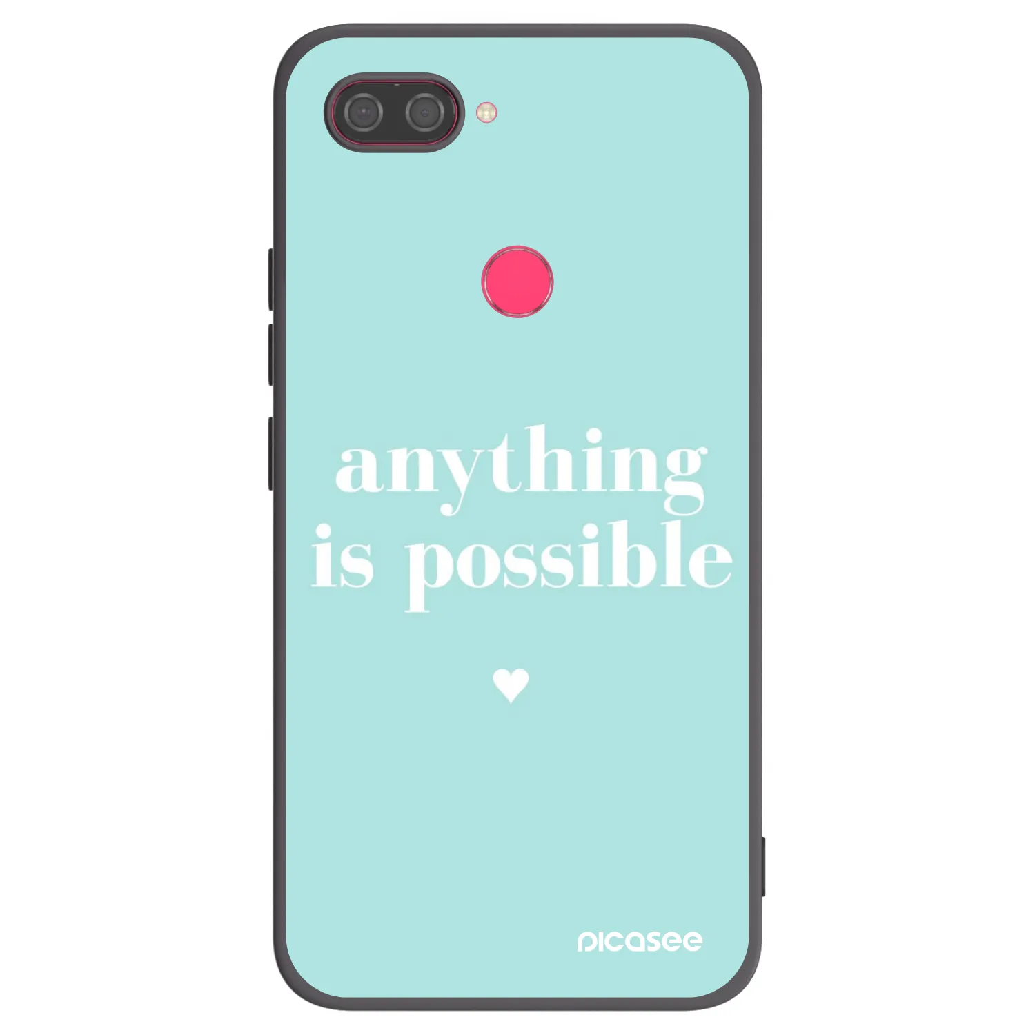 Picasee Μαύρη θήκη σιλικόνης για Xiaomi Mi 8 Lite - Anything is possible