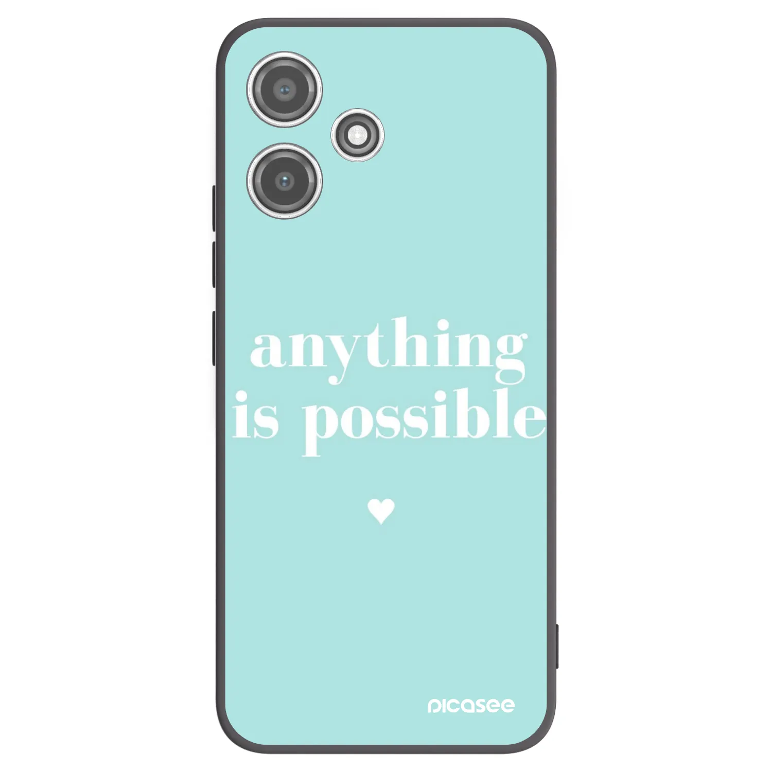 Picasee Μαύρη θήκη σιλικόνης για Xiaomi Redmi 12 5G - Anything is possible