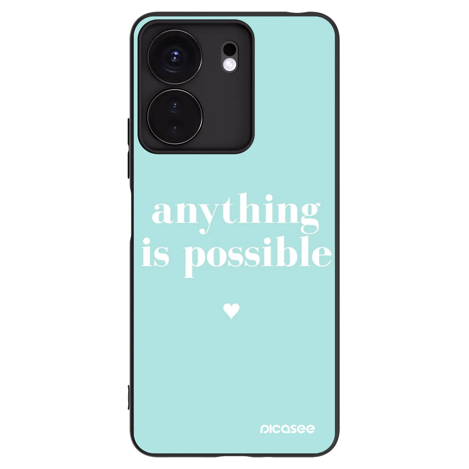 Picasee Μαύρη θήκη σιλικόνης για Xiaomi Redmi 13C 4G - Anything is possible