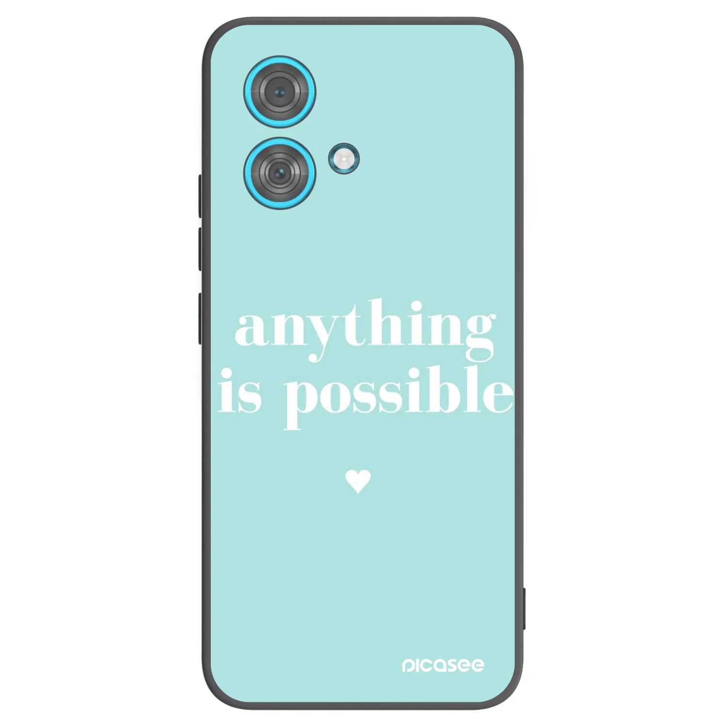 Picasee Μαύρη θήκη σιλικόνης για Motorola Edge 40 Neo - Anything is possible