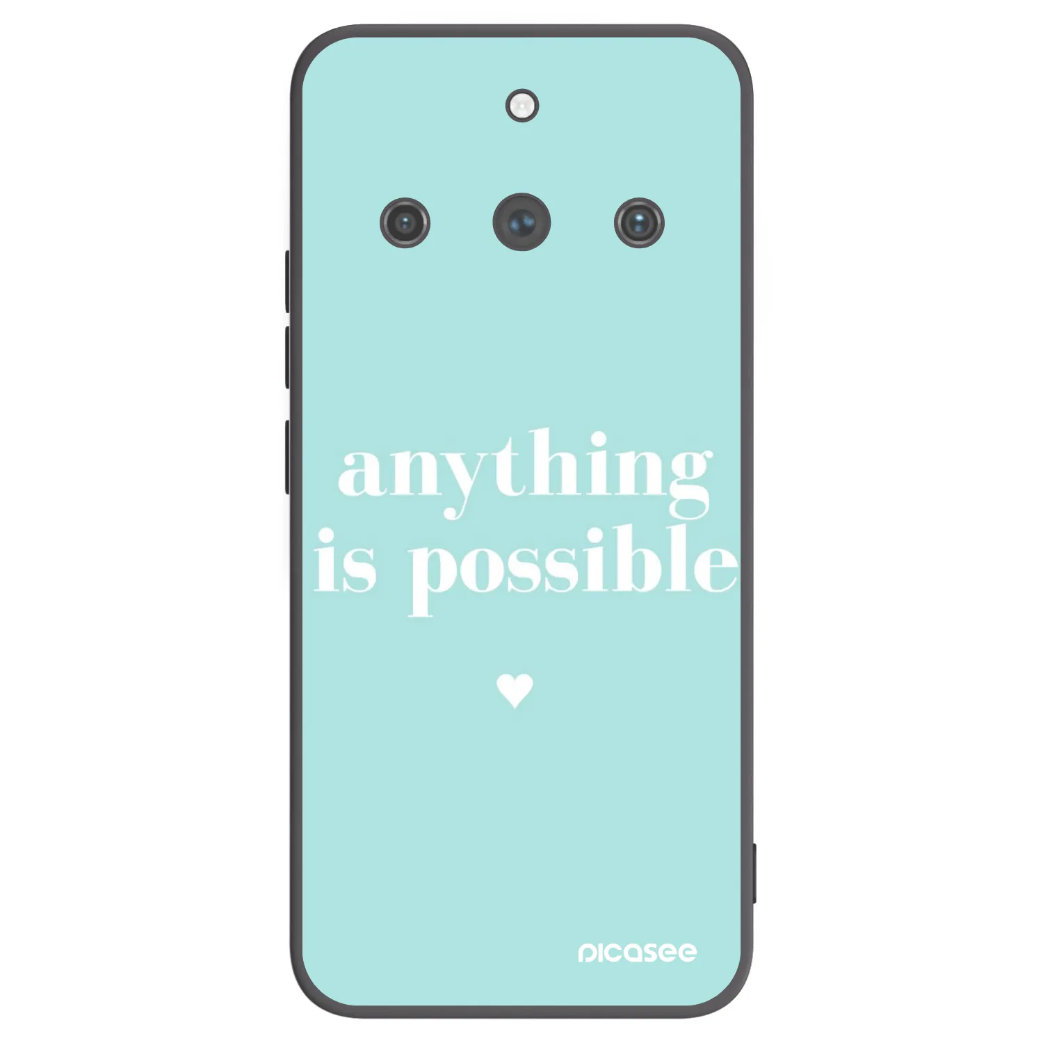 Picasee Μαύρη θήκη σιλικόνης για Realme 11 Pro+ - Anything is possible