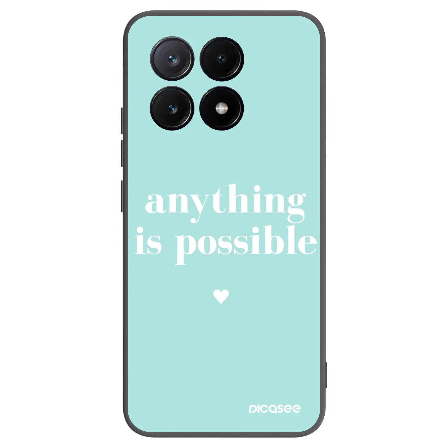 Picasee Μαύρη θήκη σιλικόνης για Xiaomi Poco X6 Pro - Anything is possible