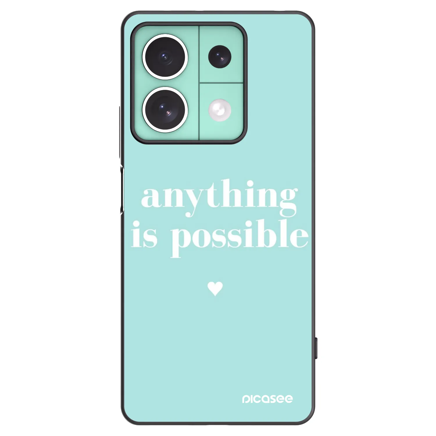 Picasee Μαύρη θήκη σιλικόνης για Xiaomi Redmi Note 13 5G - Anything is possible