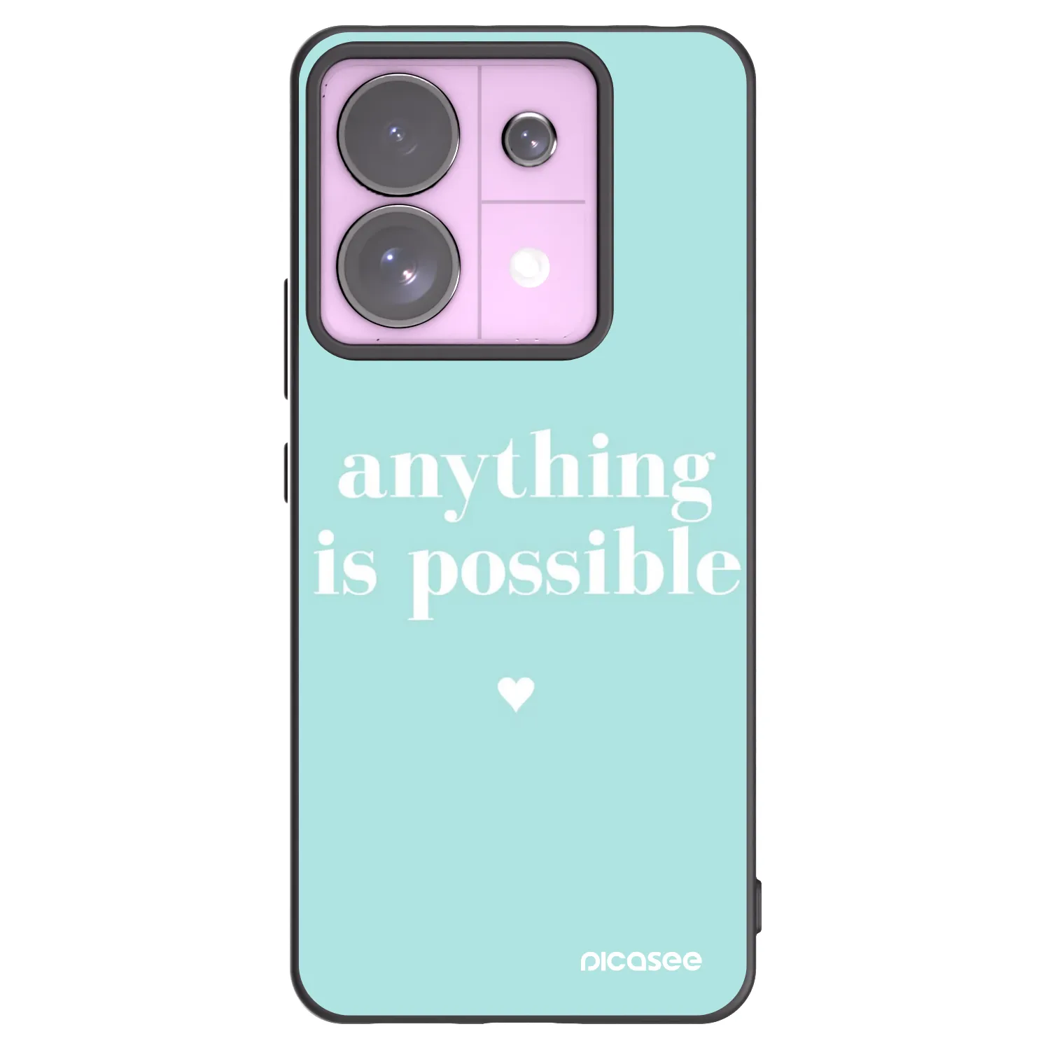 Picasee Μαύρη θήκη σιλικόνης για Xiaomi Redmi Note 13 Pro 5G - Anything is possible