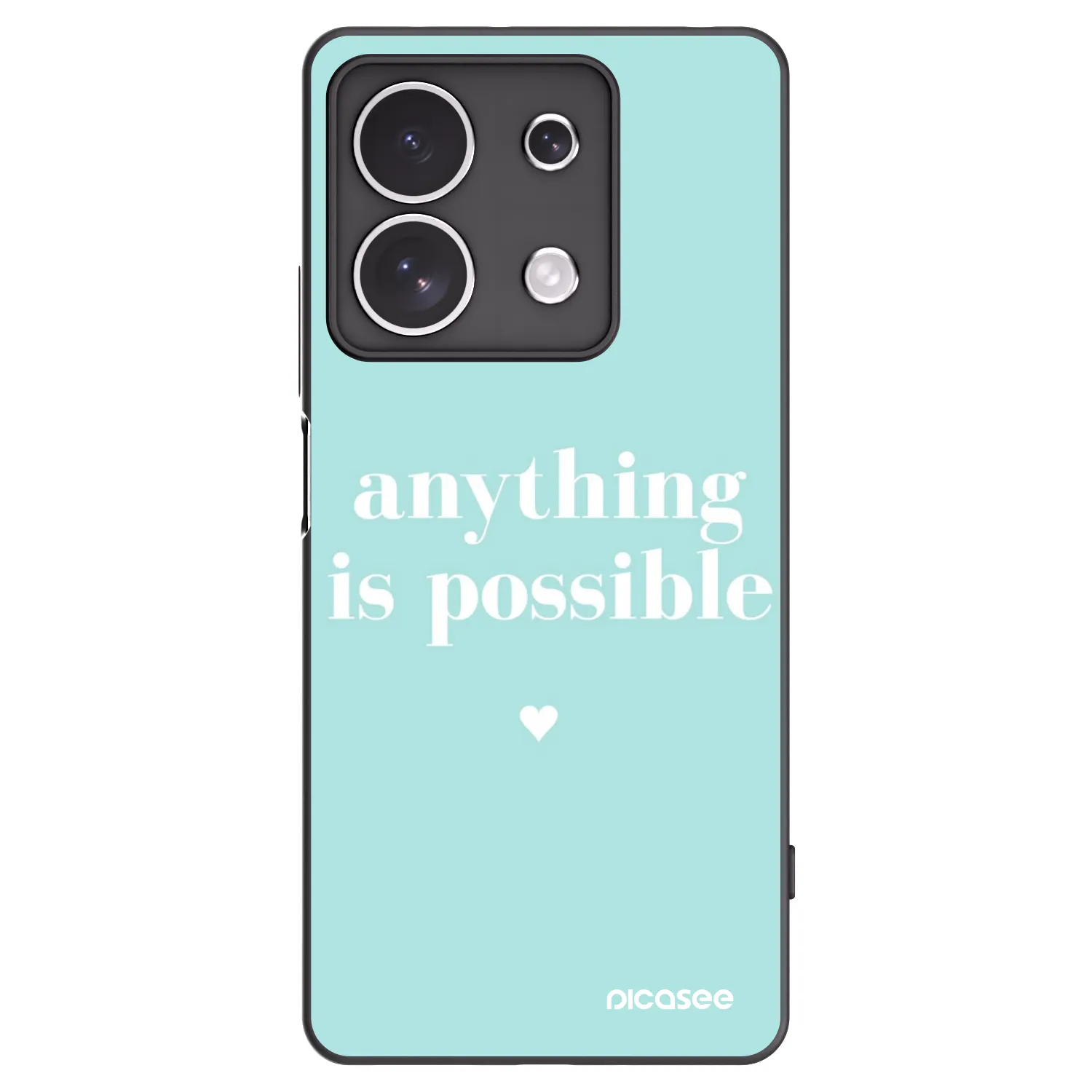 Picasee Μαύρη θήκη σιλικόνης για Xiaomi Redmi Note 13 4G - Anything is possible