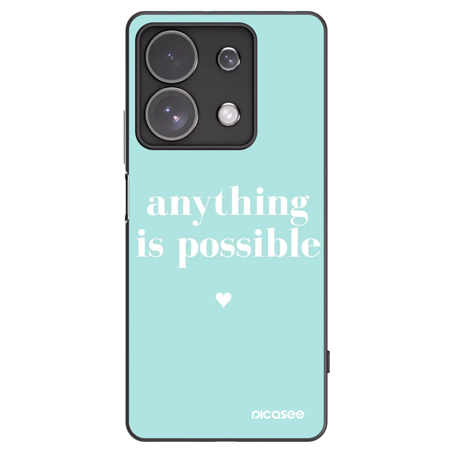 Picasee Μαύρη θήκη σιλικόνης για Xiaomi Redmi Note 13 Pro 4G - Anything is possible